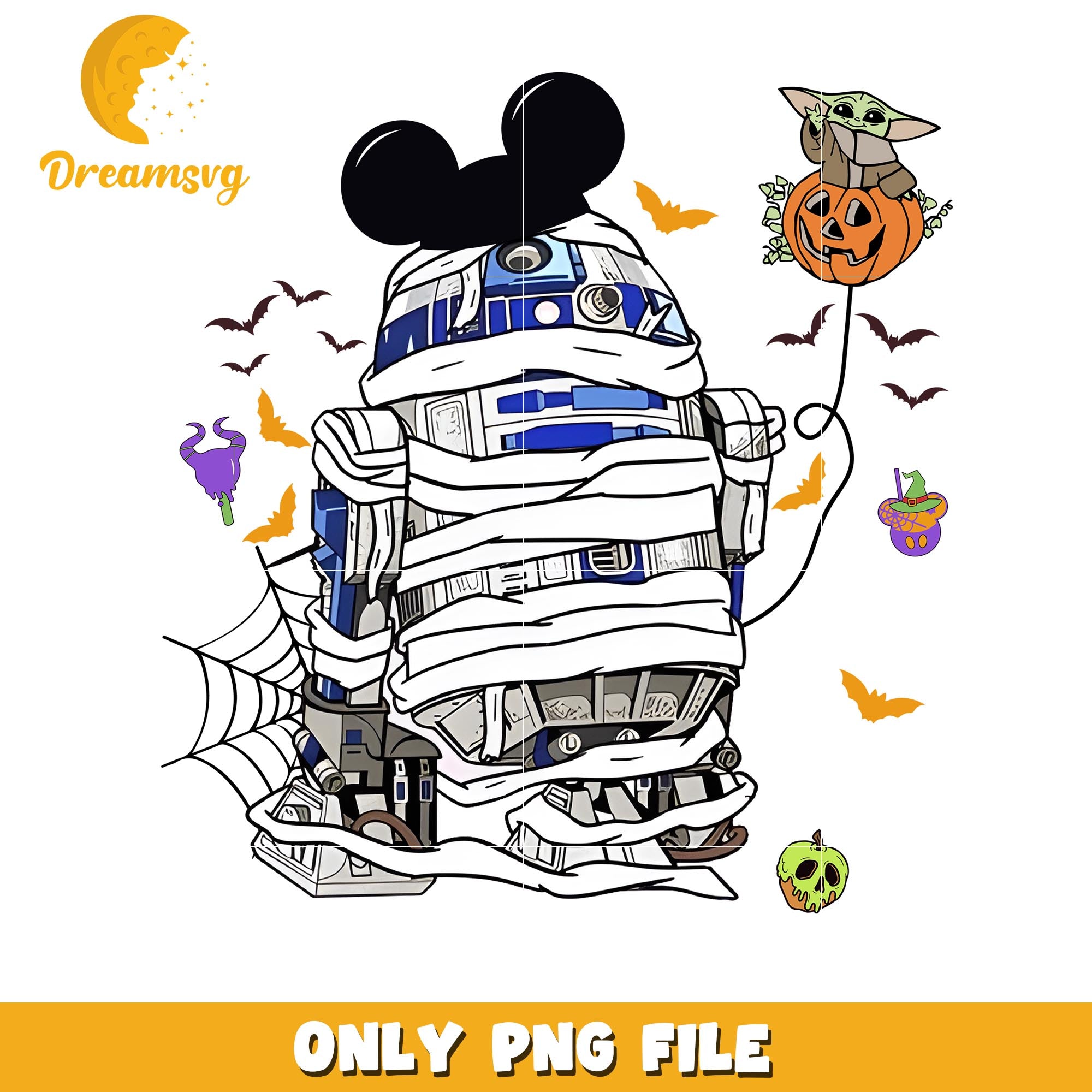 Star war Mickey ears halloween png, Disney world halloween vibes png
