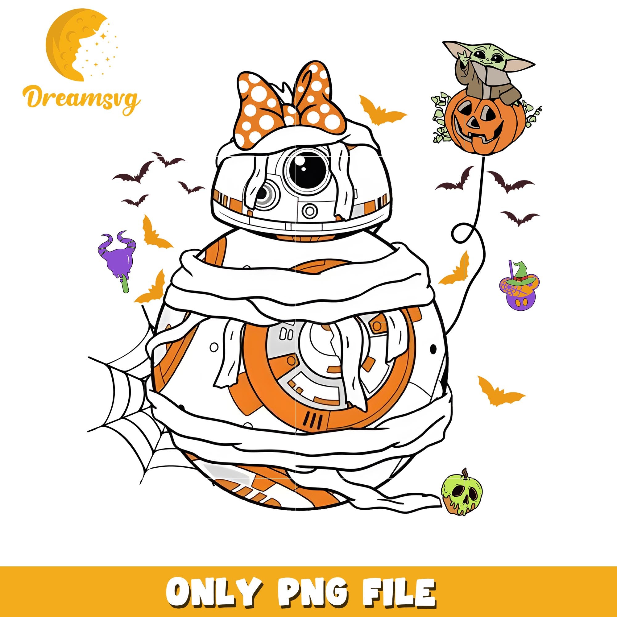 Star war Minnie ears halloween png, Disney world halloween vibes png