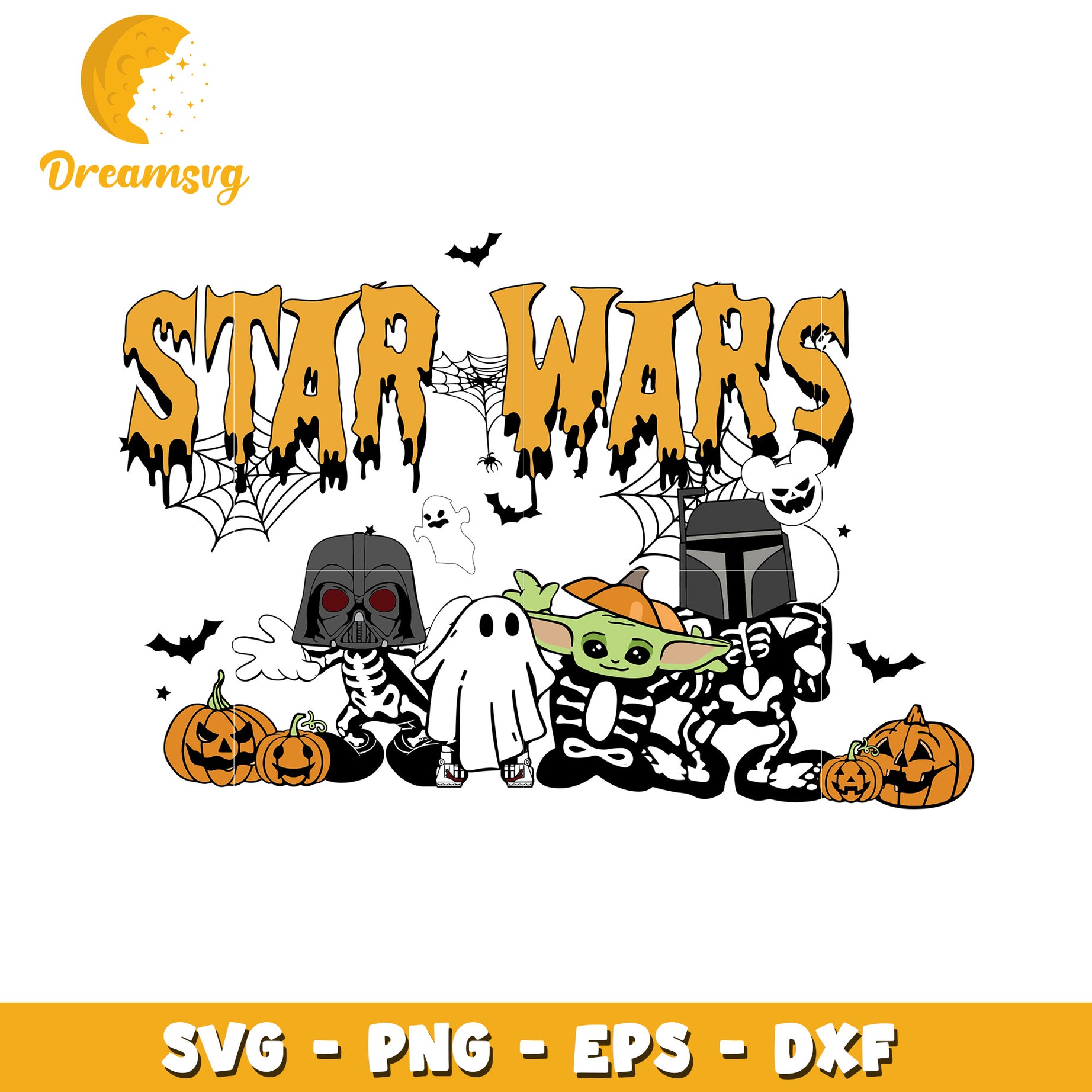 Star war movies halloween skeleton svg, Disney movies halloween svg