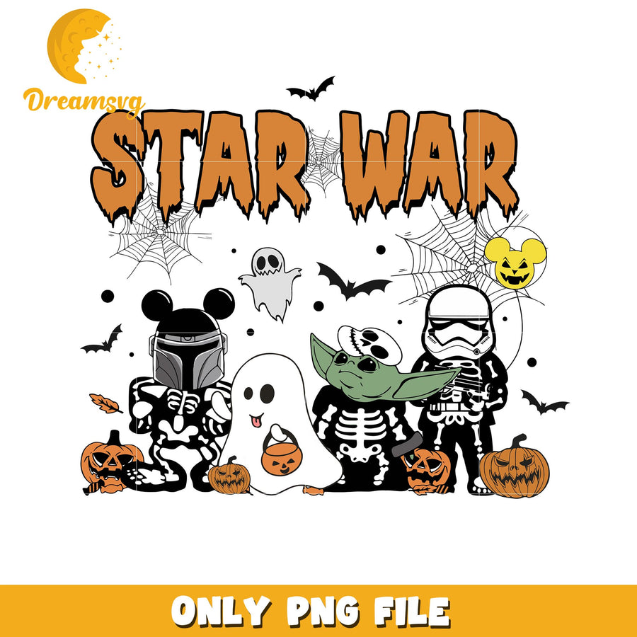 Star war skeleton characters png, Disney Halloween Star War movies png