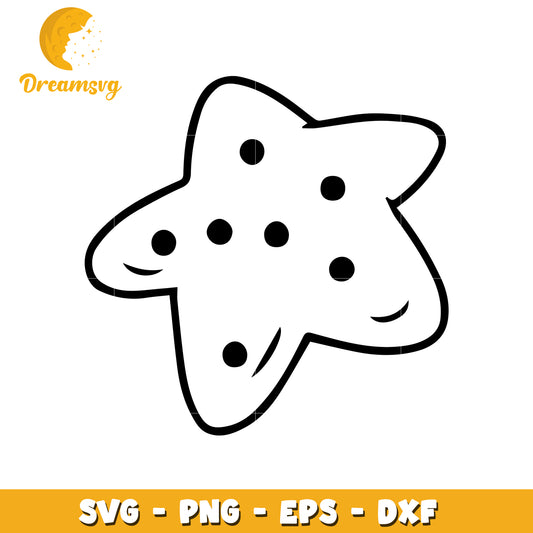 Starfish Cookie SVG Cut File