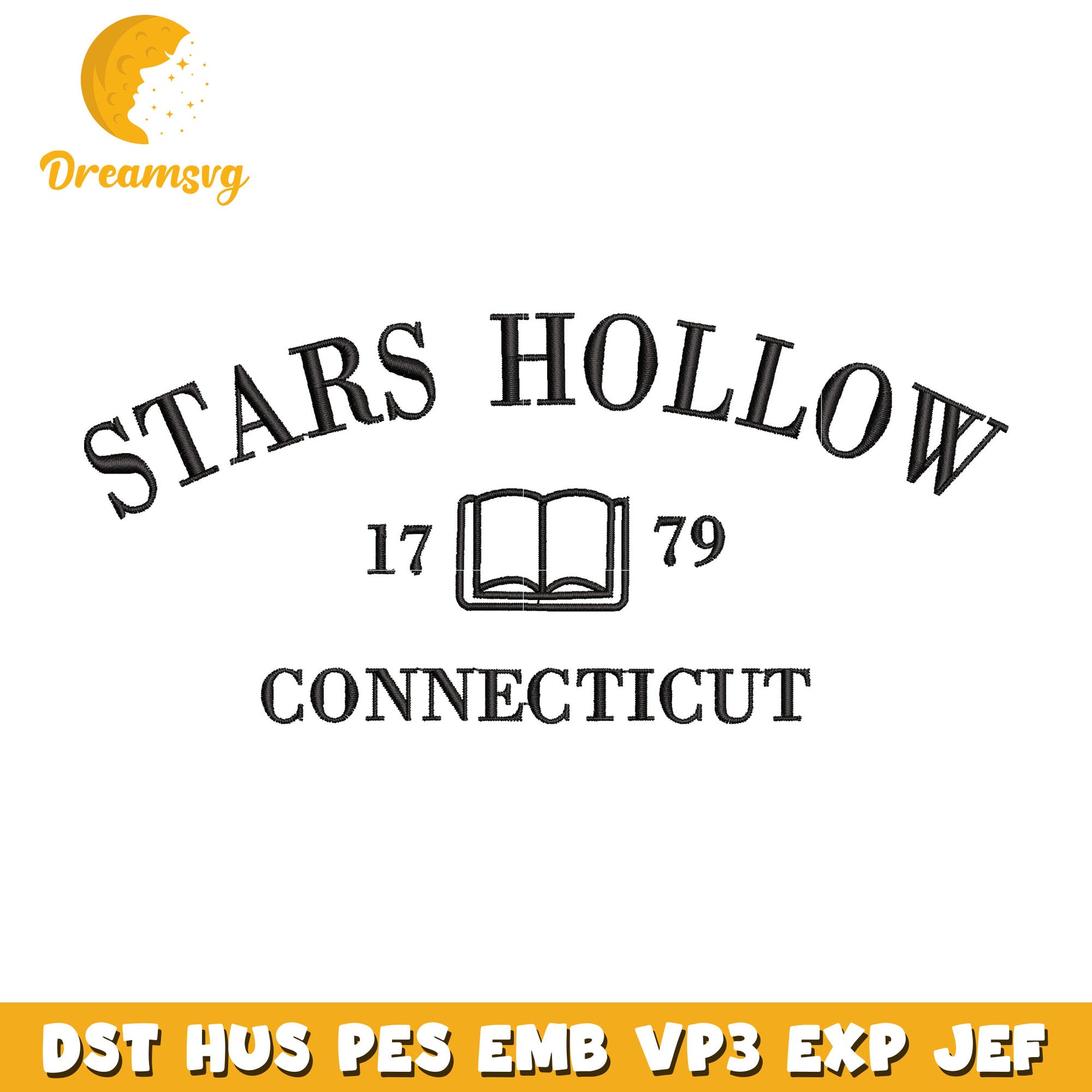 Stars hollow embroidery design