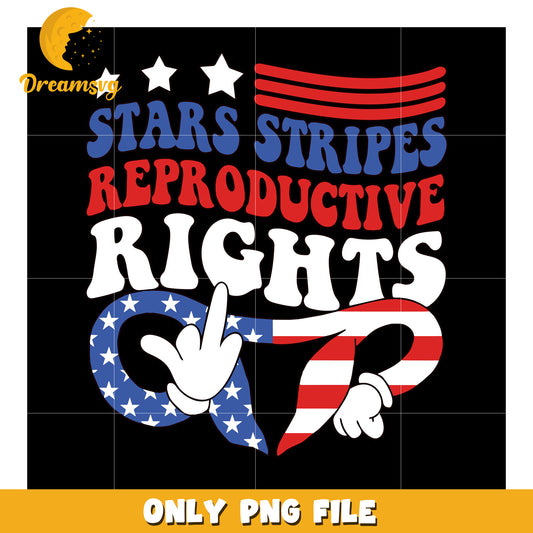 Stars stripes reproductive rights png, usa pride png, red white and blue png