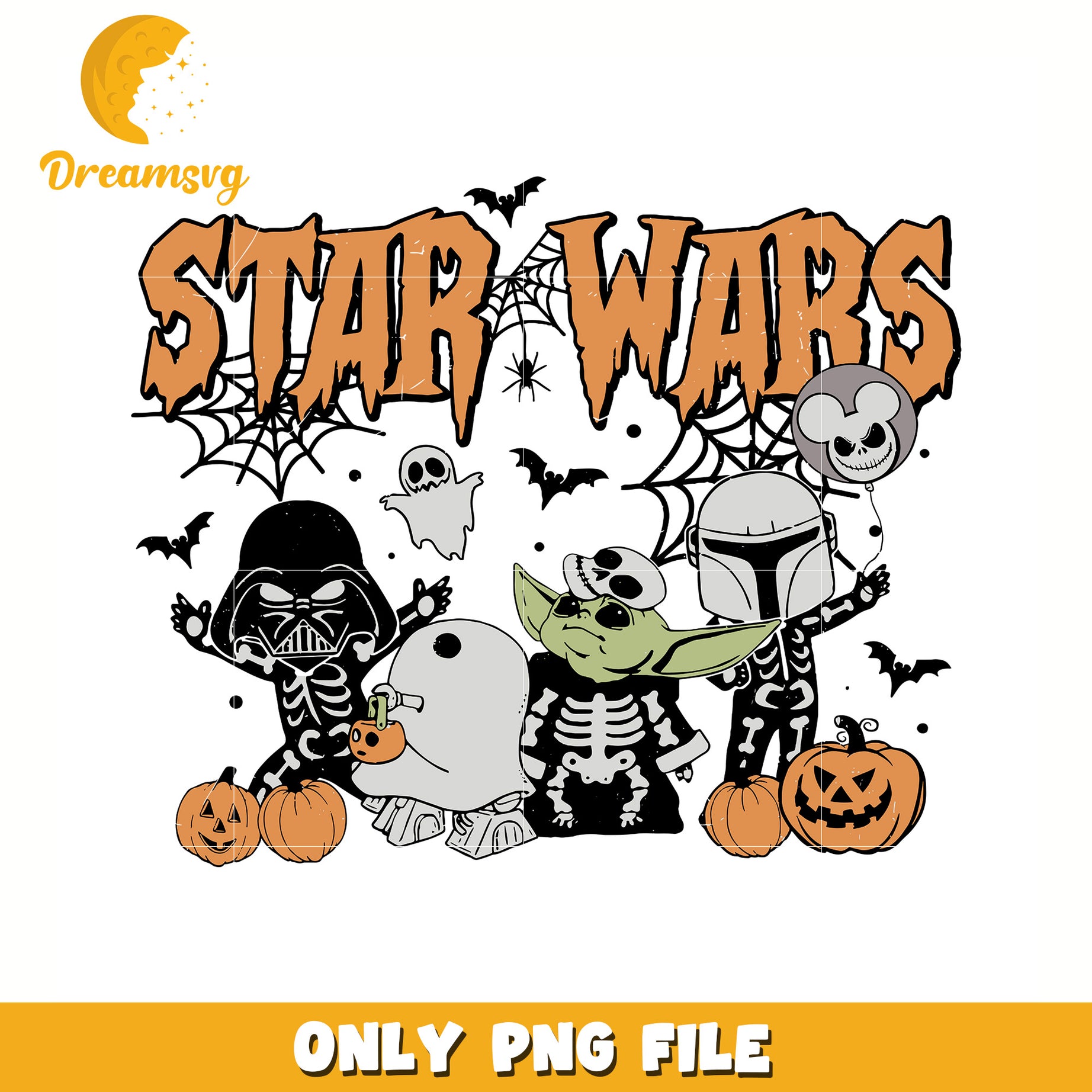Star wars halloween png, halloween png, trick or treat png