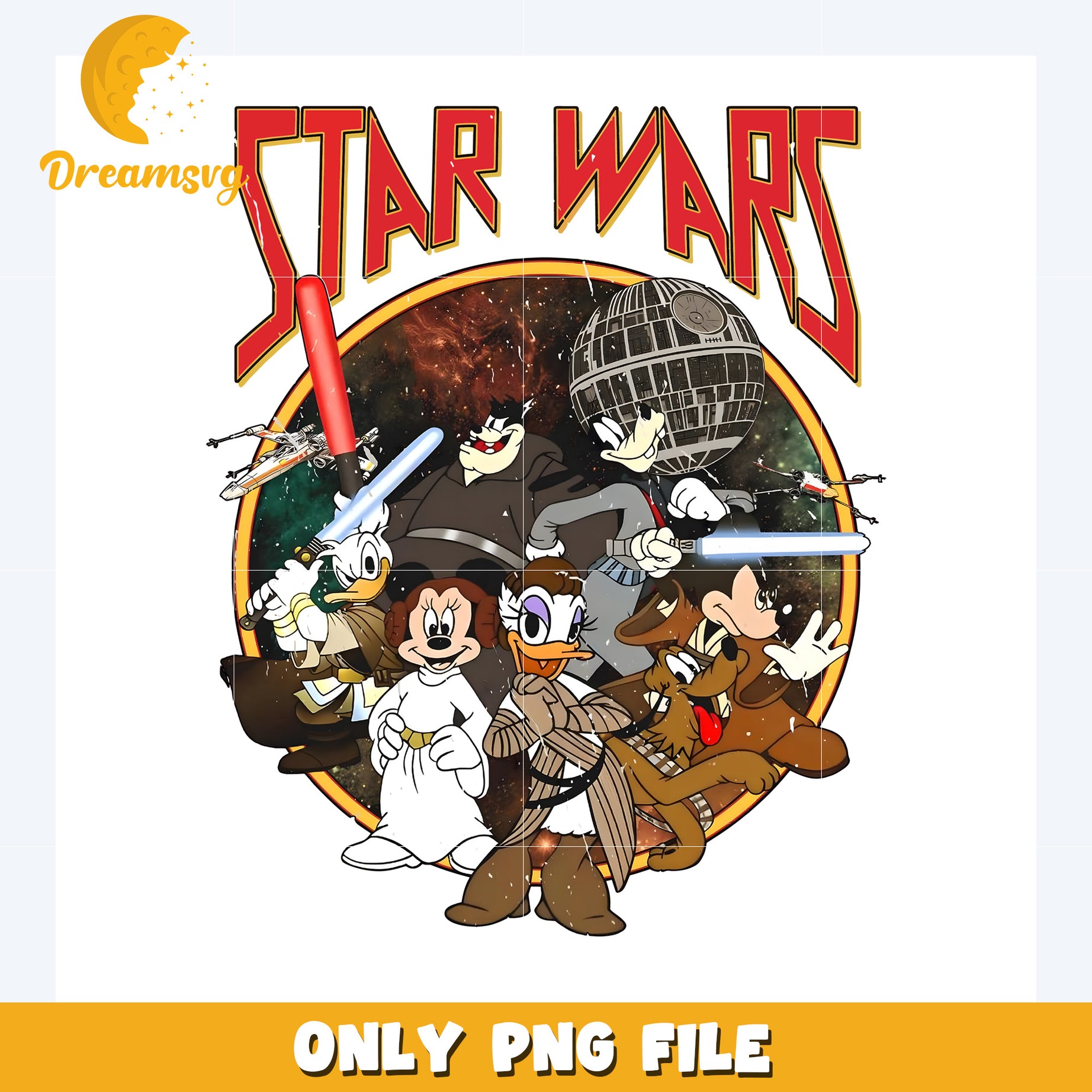 Star wars mickey friends png, disney plus png, disney world png