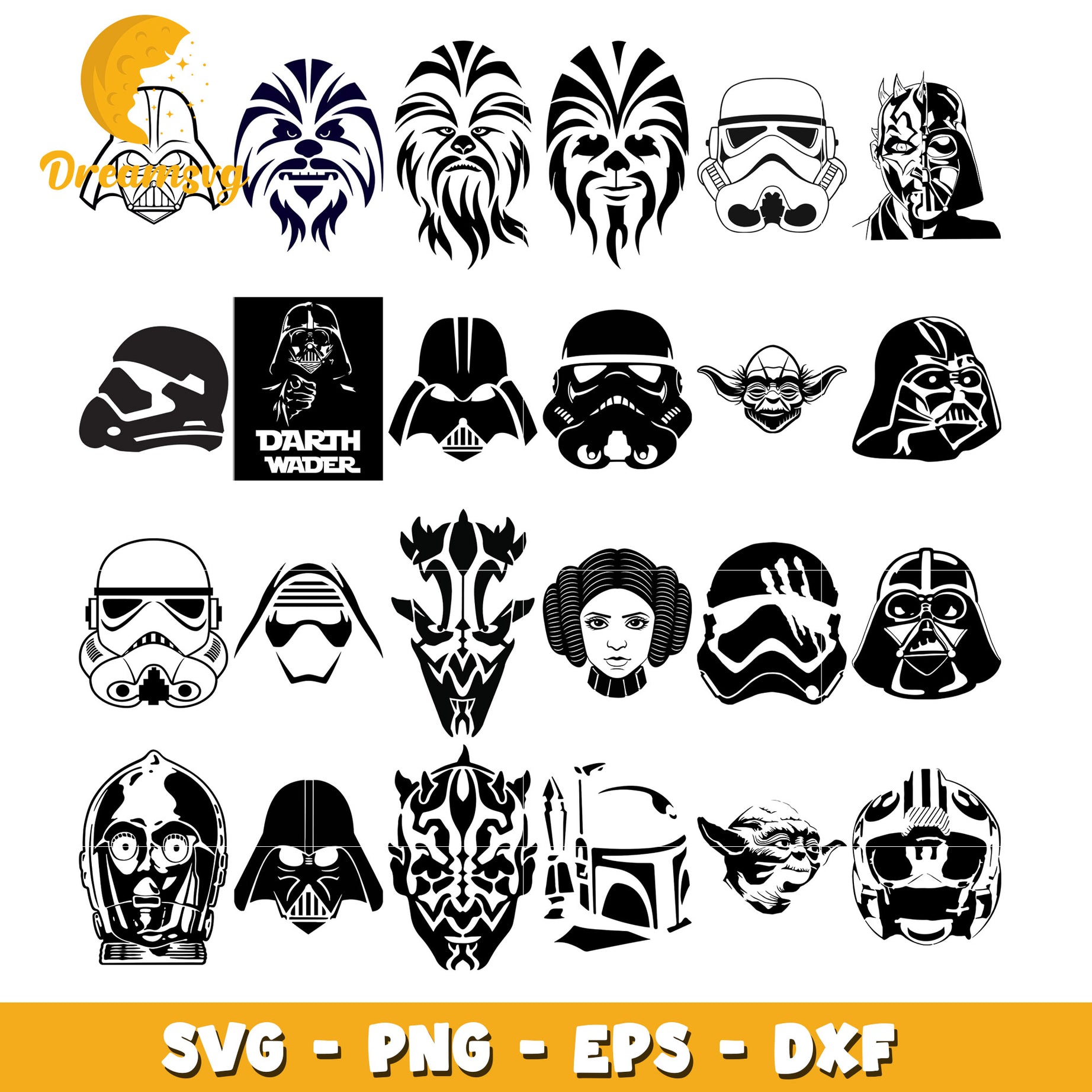 Darth wader Star wars bundle svg, star wars characters svg