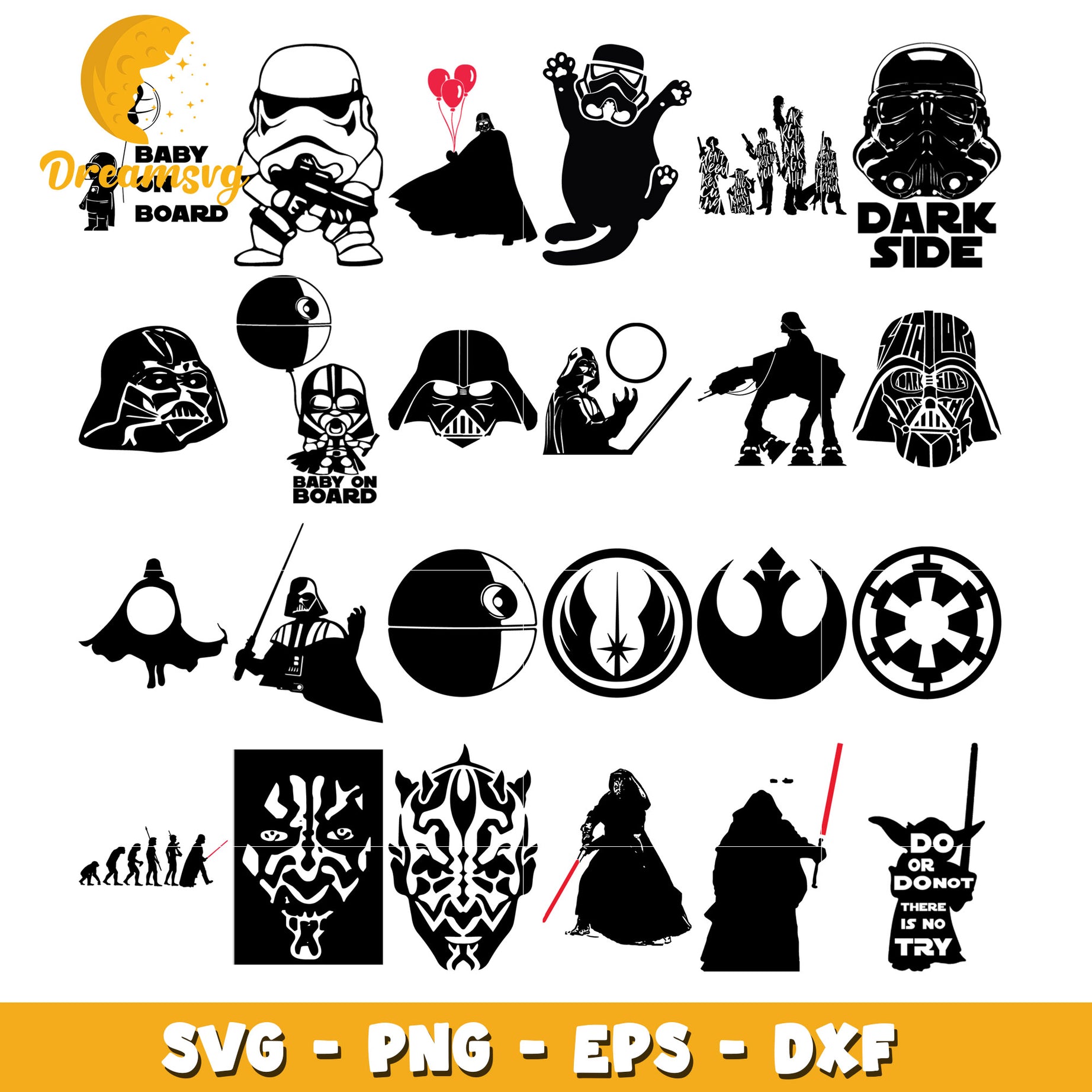 Baby on board star wars bundle svg, star wars movies svg