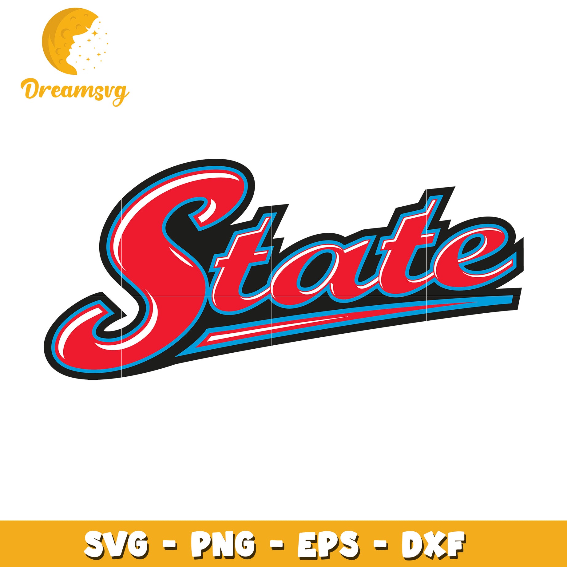 State SVG Design PNG EPS DXF Files