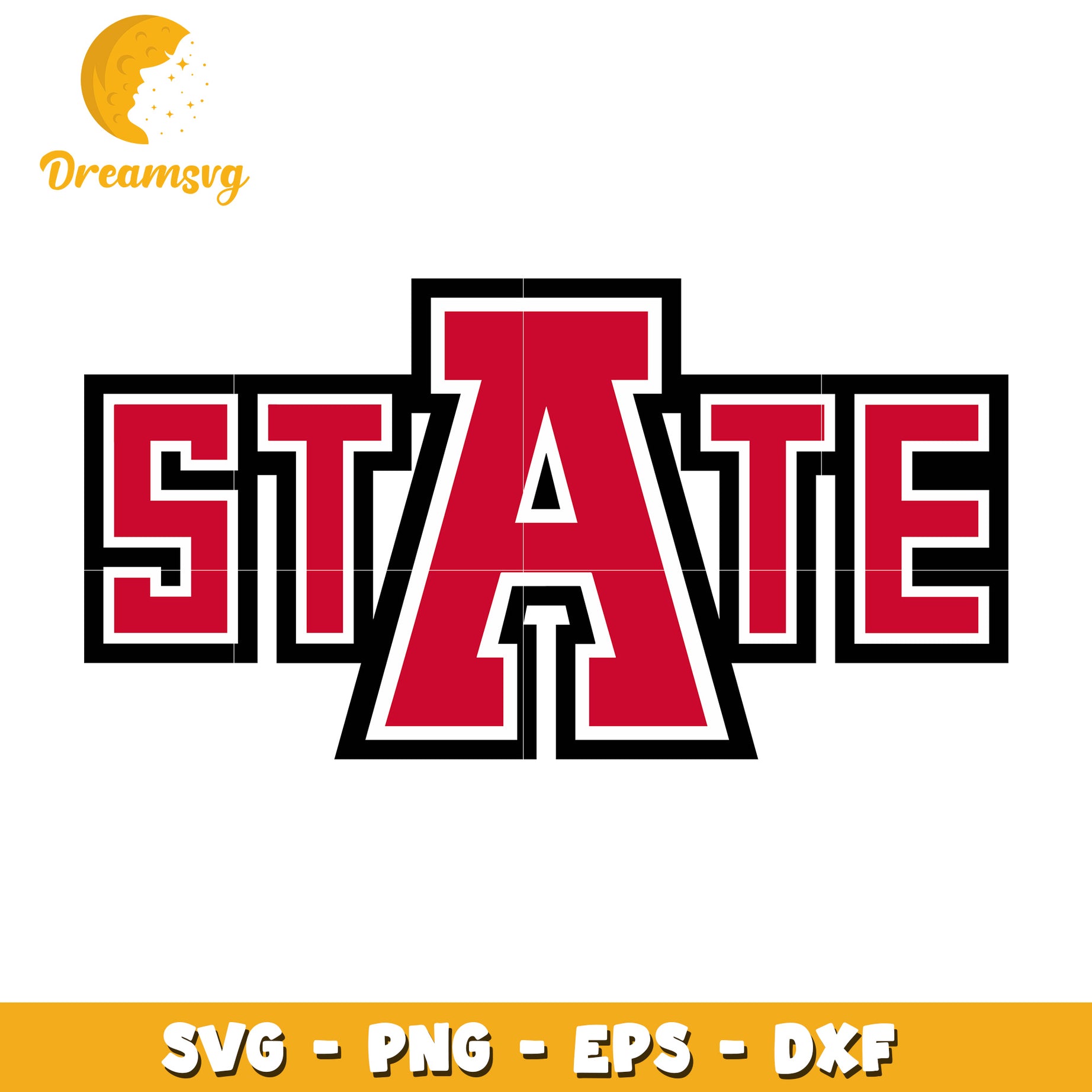 State SVG PNG EPS DXF Cut File