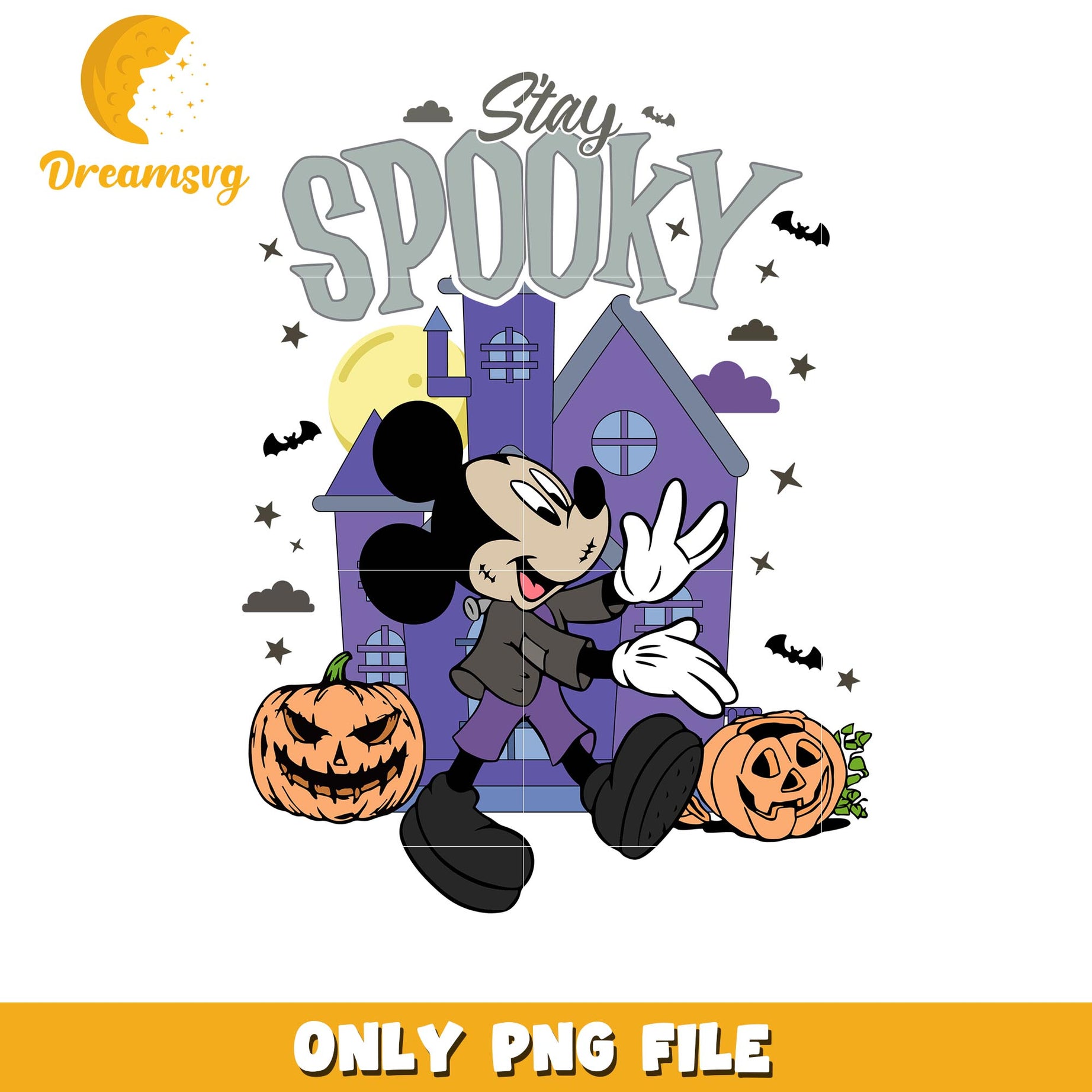 Stay spooky Mickey mouse halloween png, Disney friends halloween vibes png