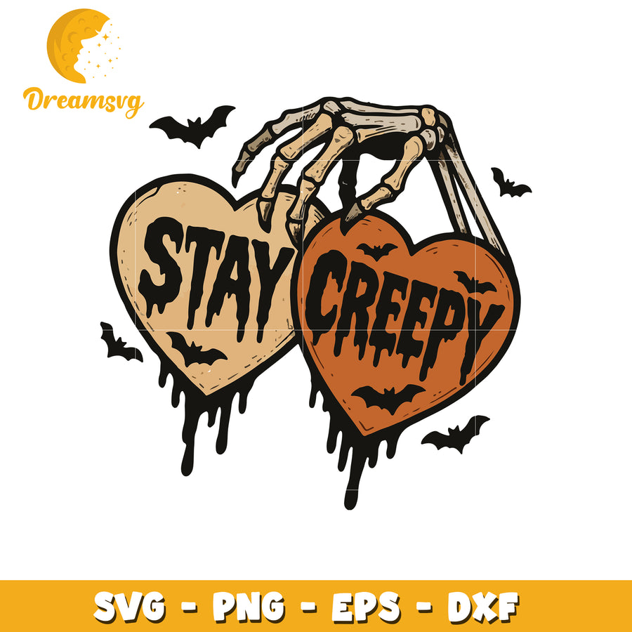 Stay creepy svg, halloween candy svg, halloween characters svg