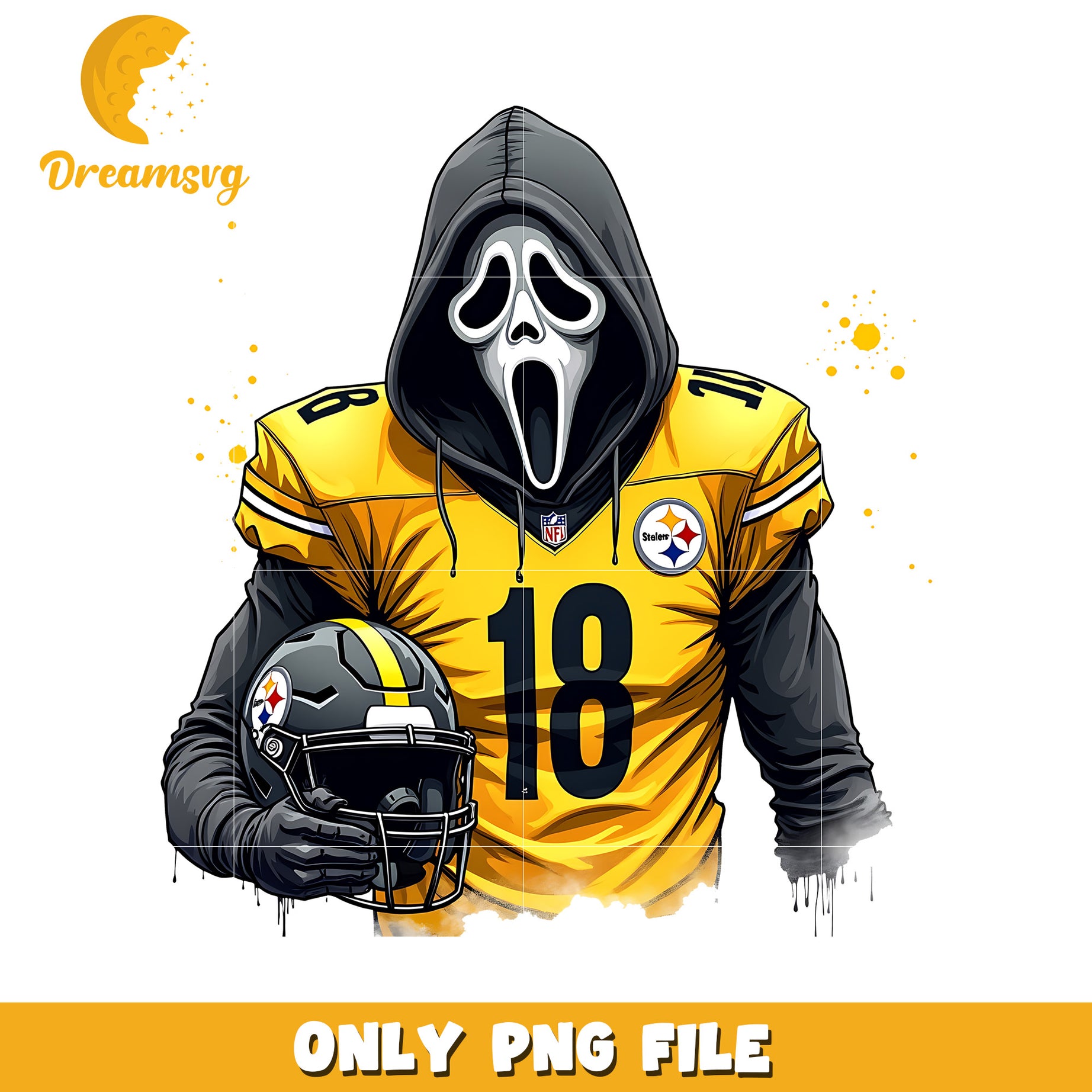 Steelers ghost face png, nfl png, national football league png