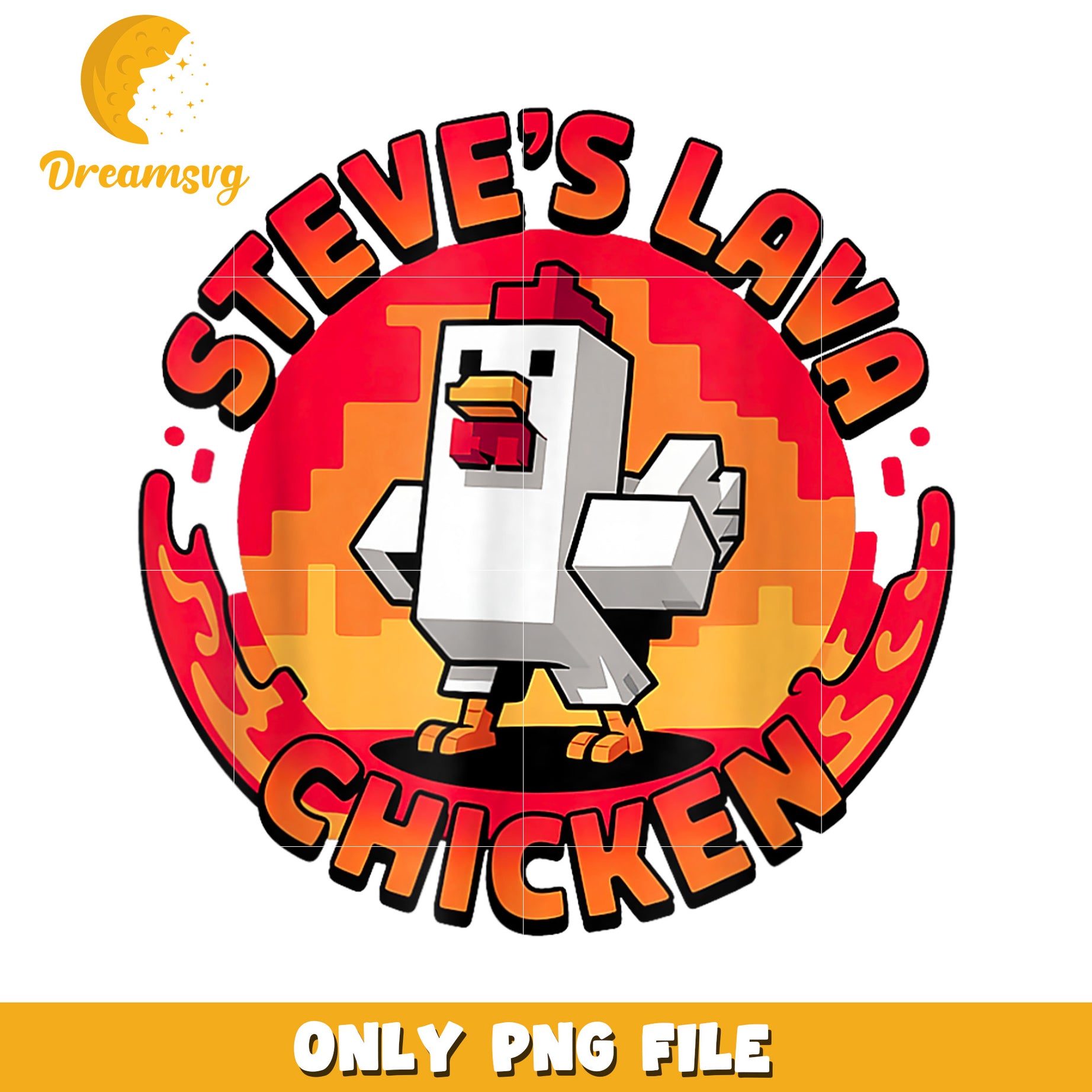 Steve's Lava Chicken Logo, High-Quality PNG File for Download