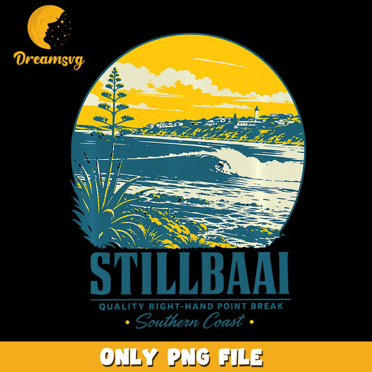 Stillbaai Surfing Southern Coast Retro Poster PNG, Beach Wave, Surf