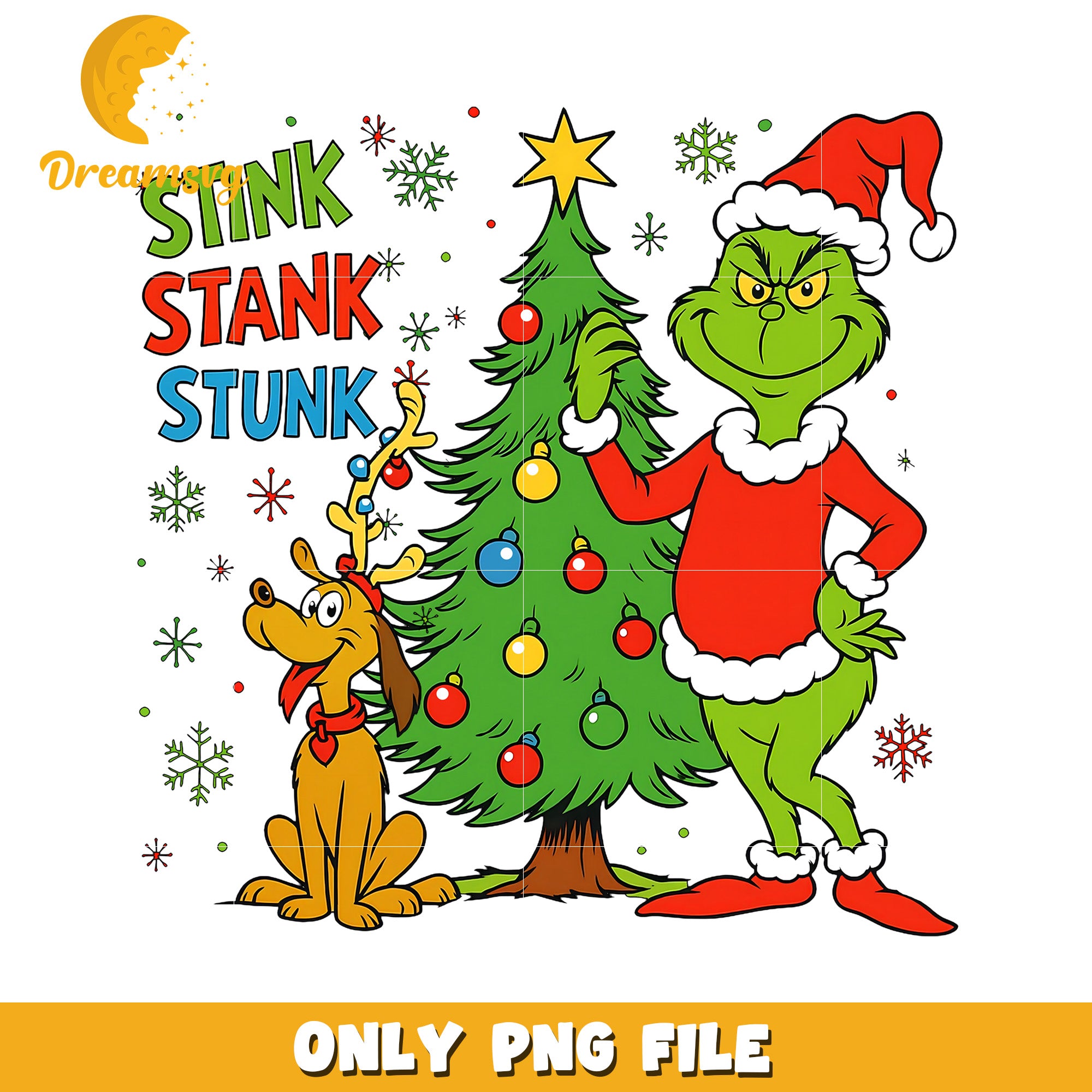 Stink stank grinch png, christmas​ png, grinch png