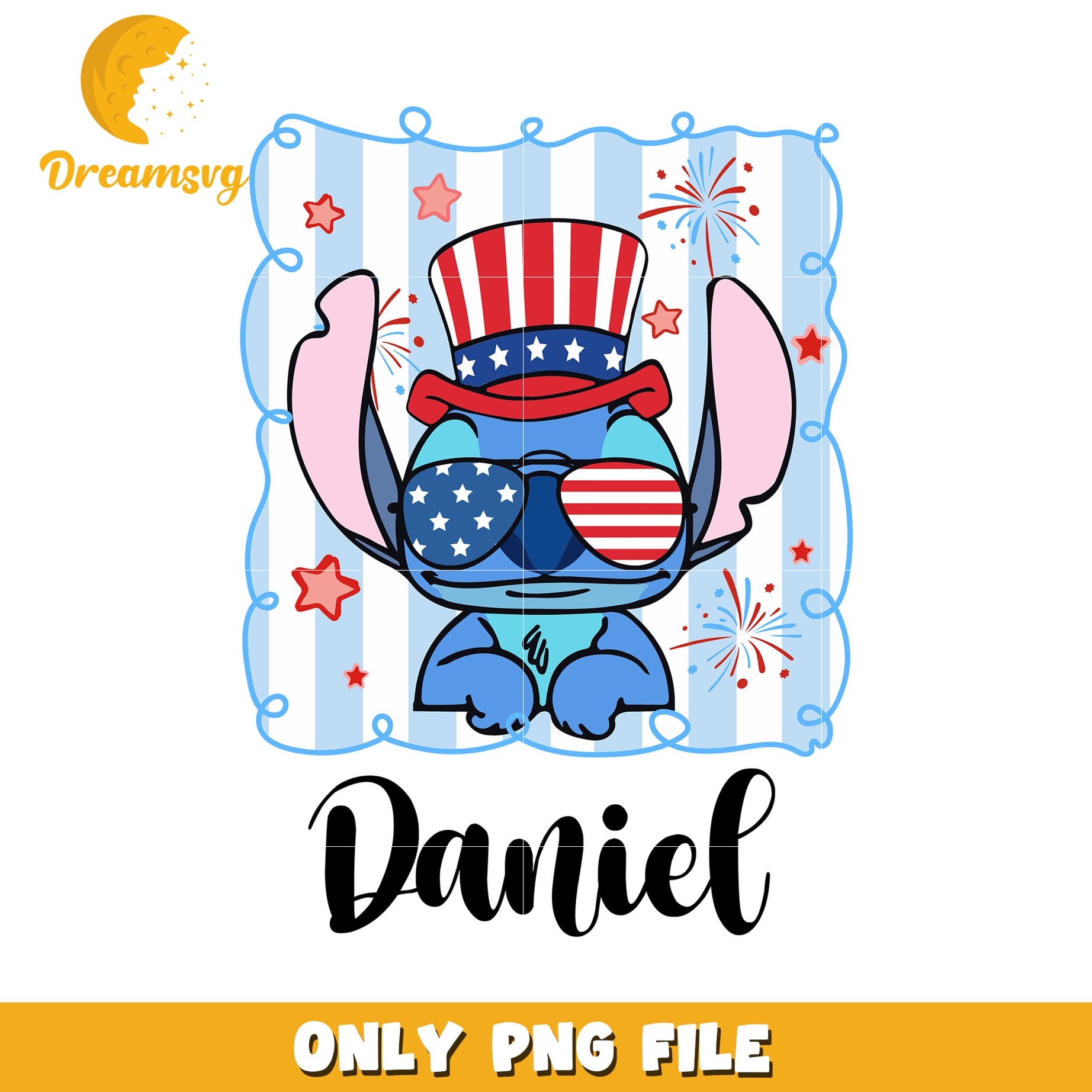 Stitch 4th daniel png, stitch disney png, july 4th stitch png