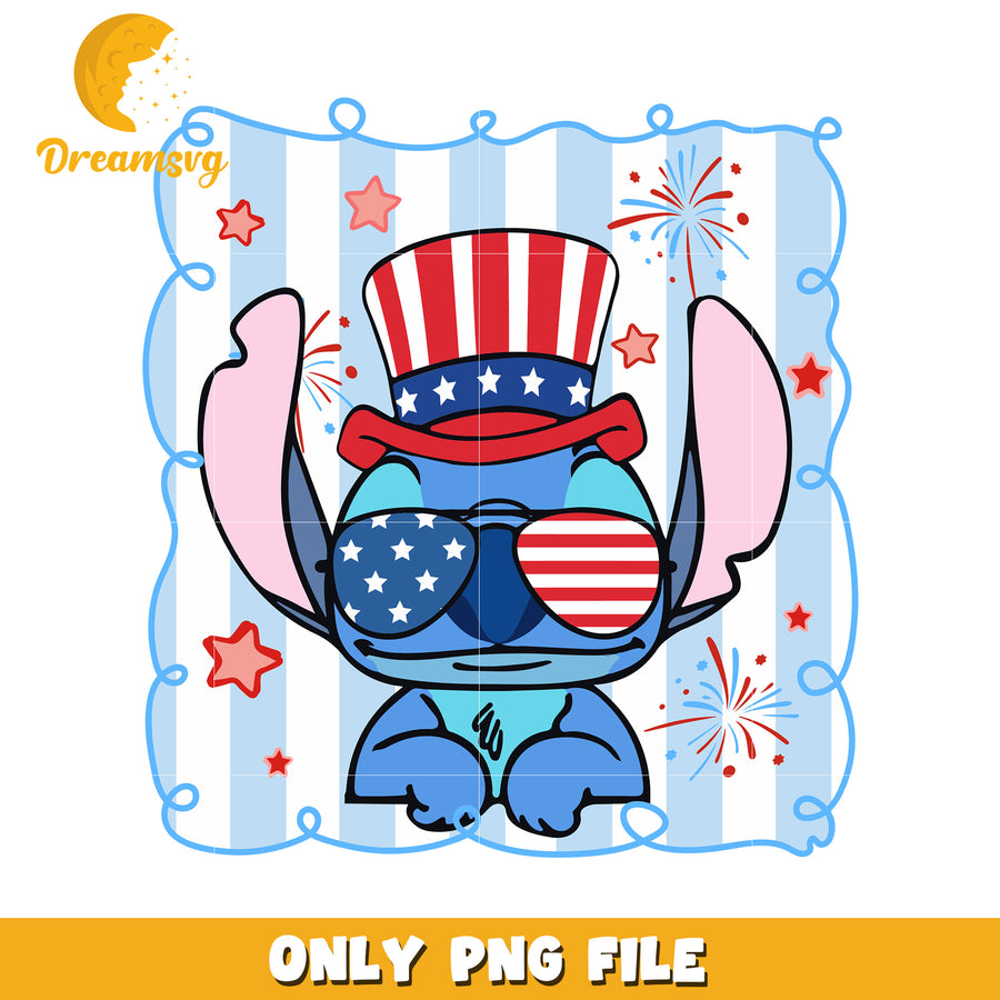 Stitch 4th png, july 4th stitch png, independence day stitch png