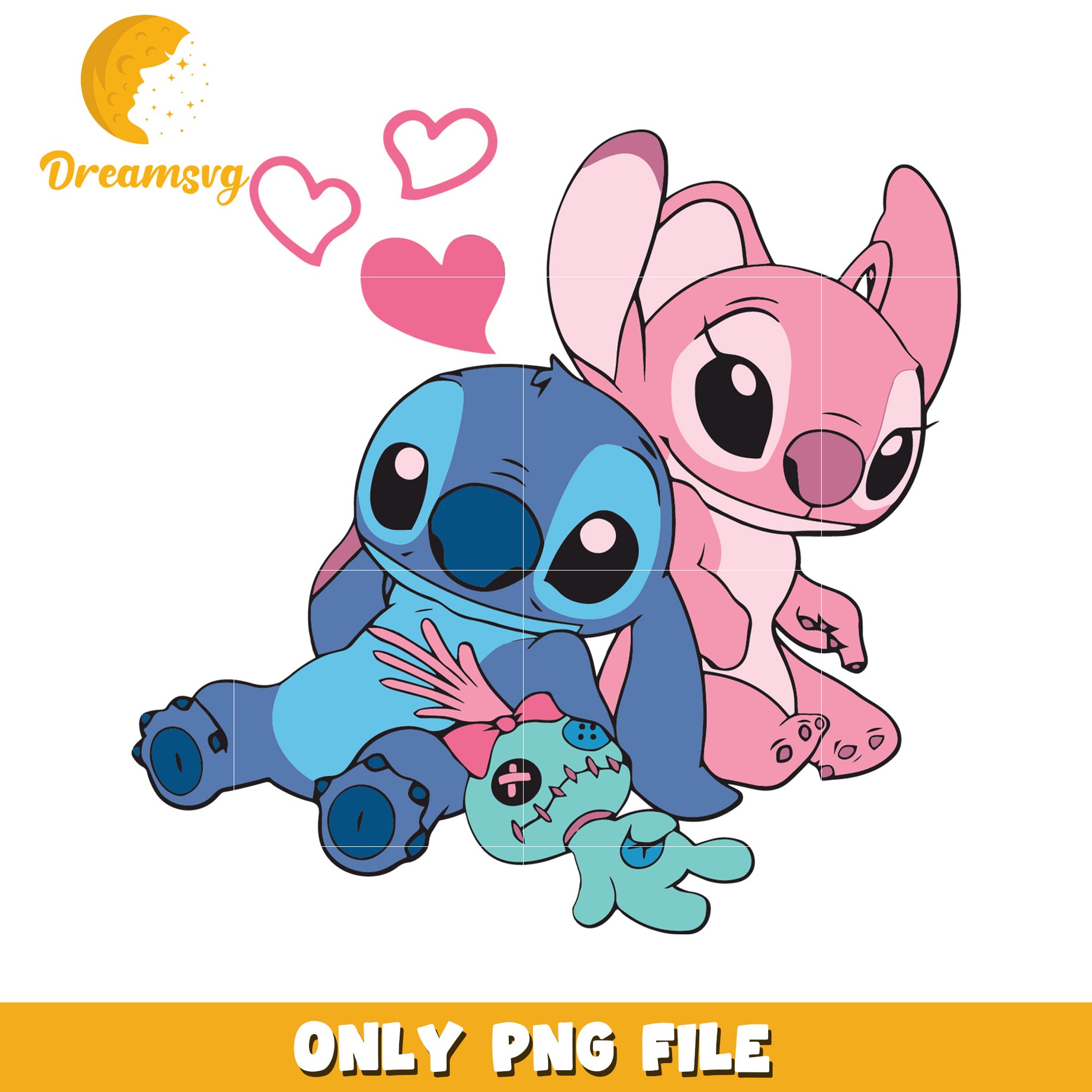 Stitch Angel PNG Couple Download