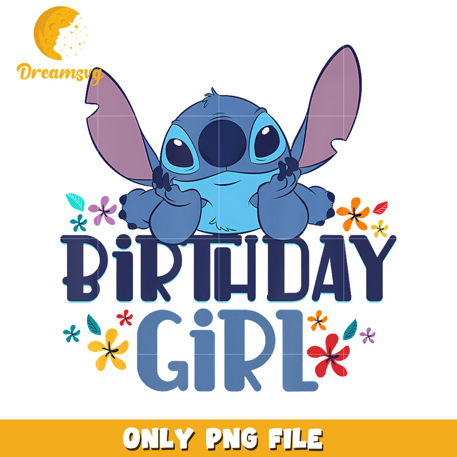 Stitch Birthday Girl Happy Stitch png, christmas png, happy christmas png