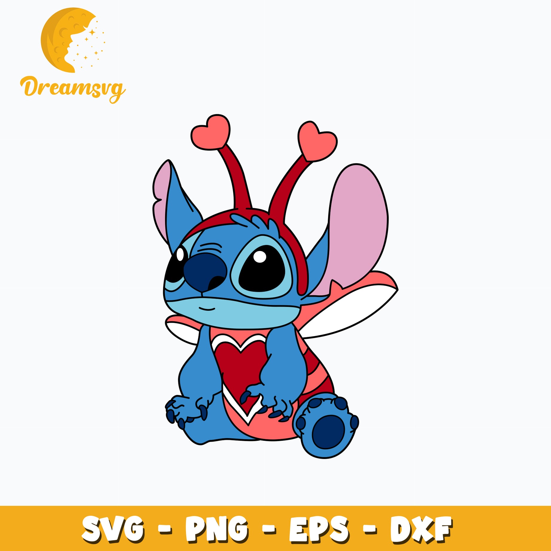 Stitch  ladybug Svg