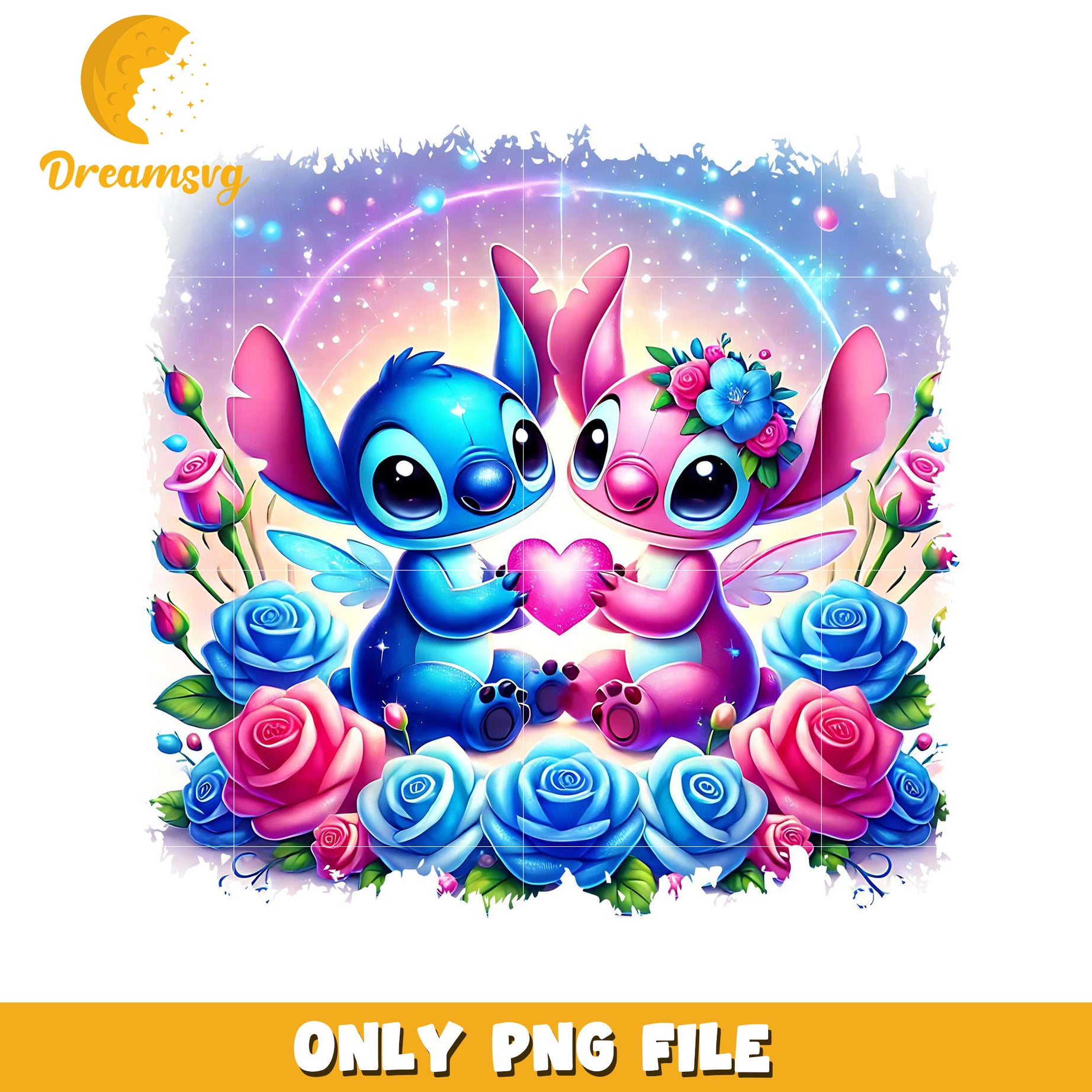 Stitch Couple PNG Sublimation Design