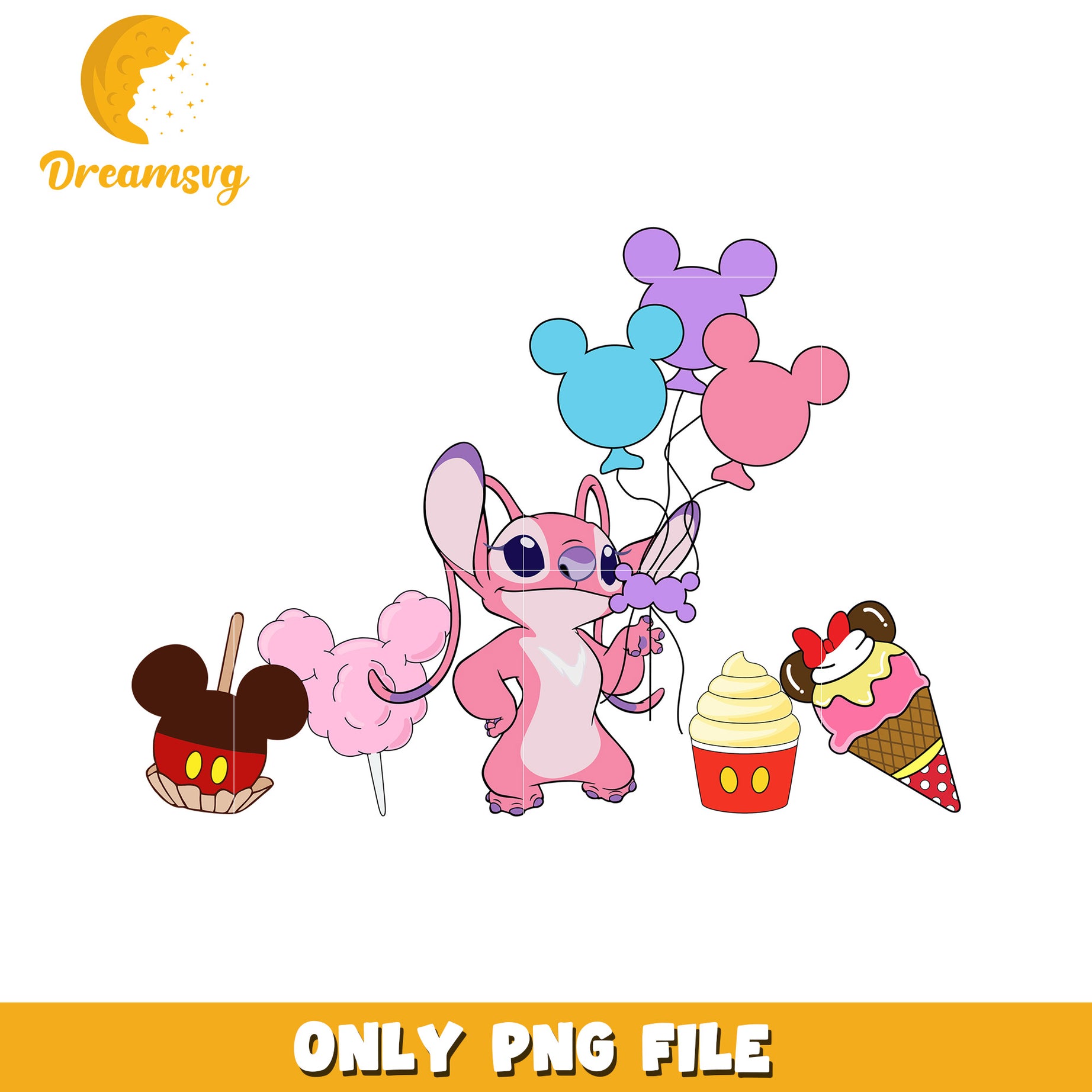 Stitch Disney PNG, Cute Treats, Balloons
