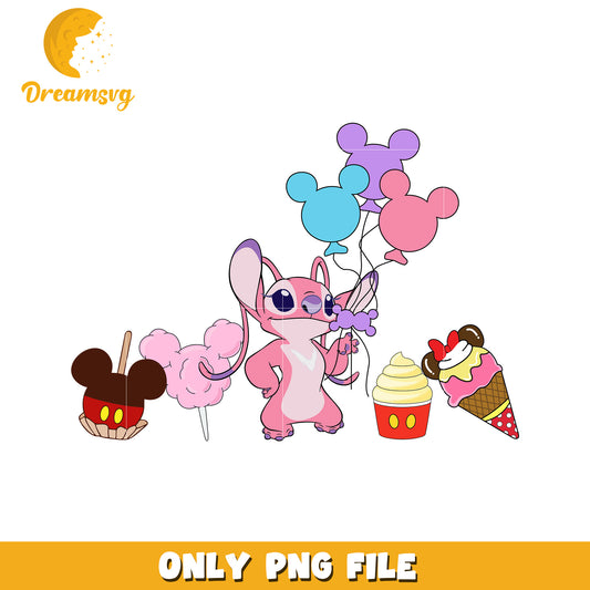 Stitch Disney PNG, Cute Treats, Balloons