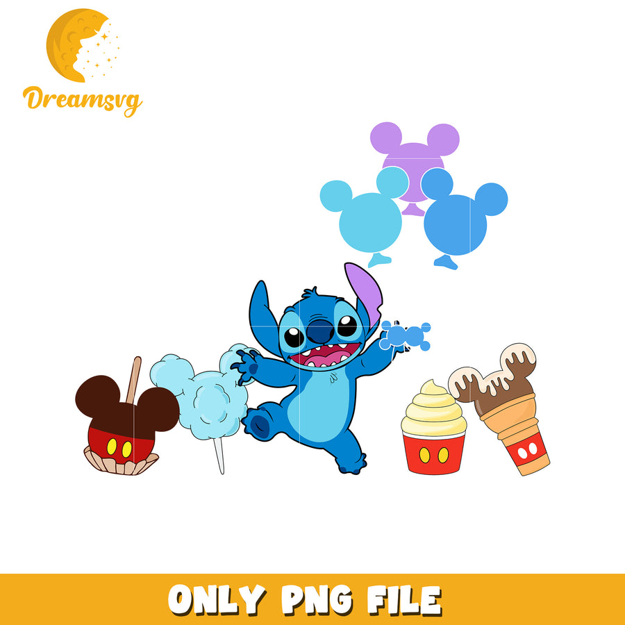 Stitch Disney PNG, Treats, Balloons, SVG