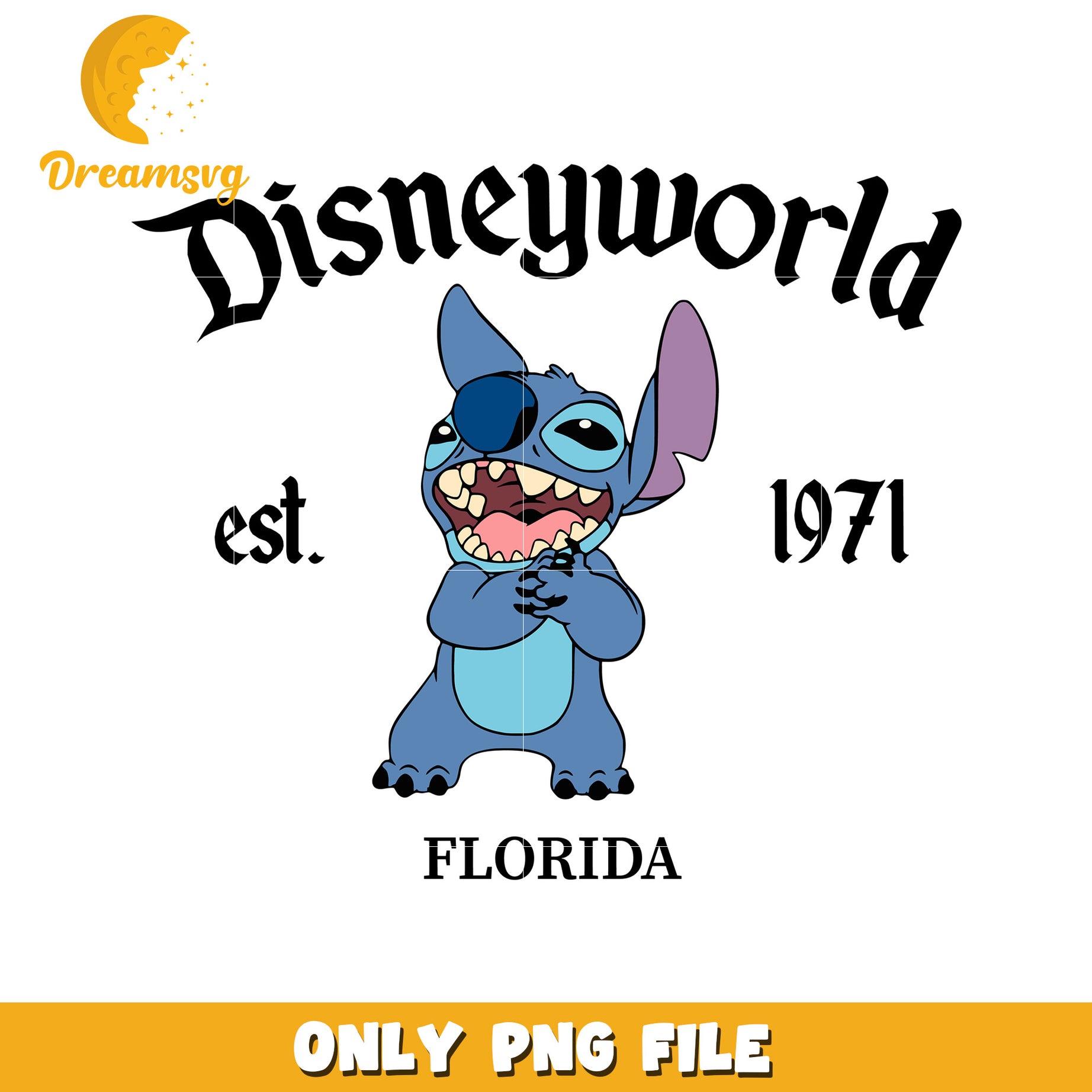 Stitch Disney World PNG Florida 1971