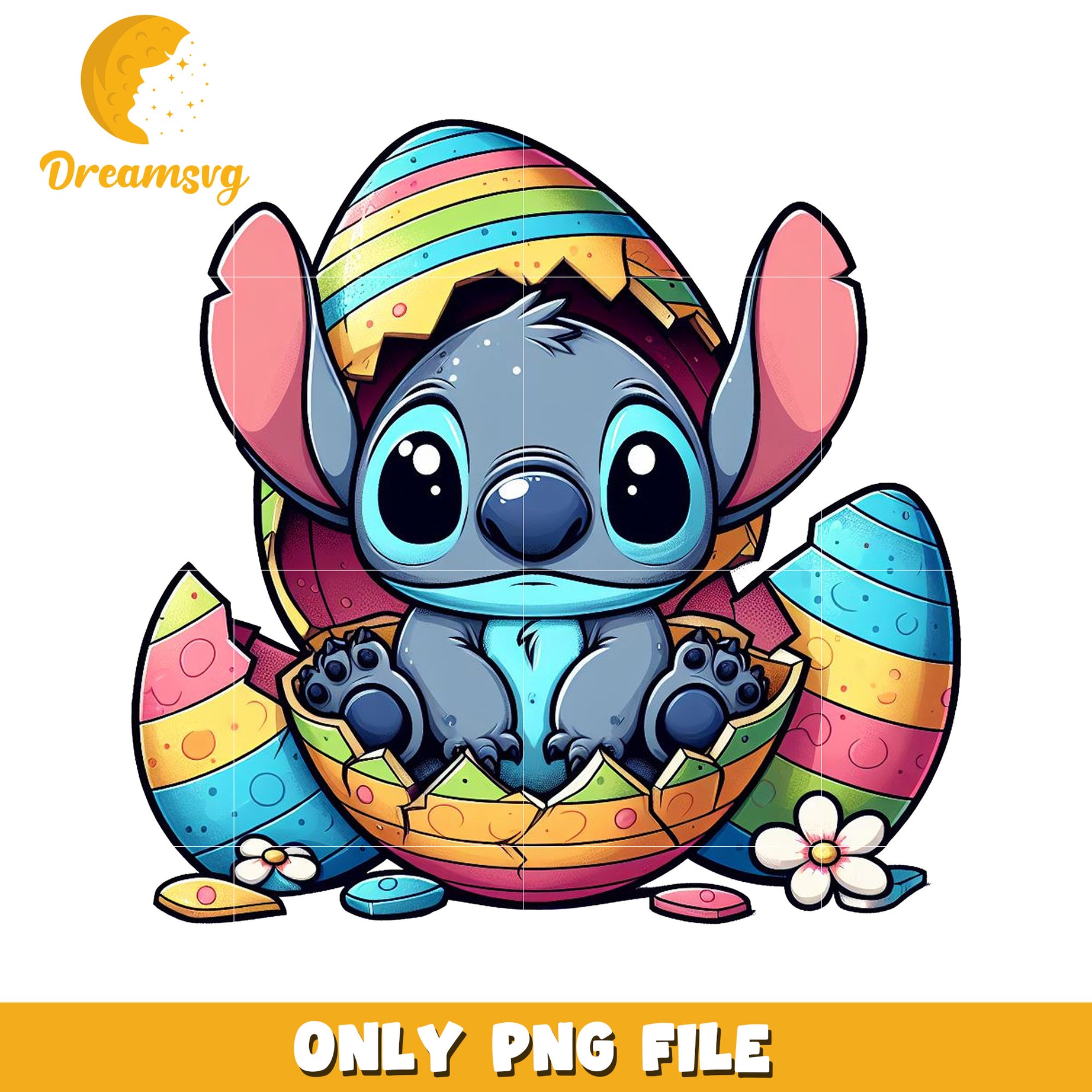 Stitch Easter Egg PNG Design