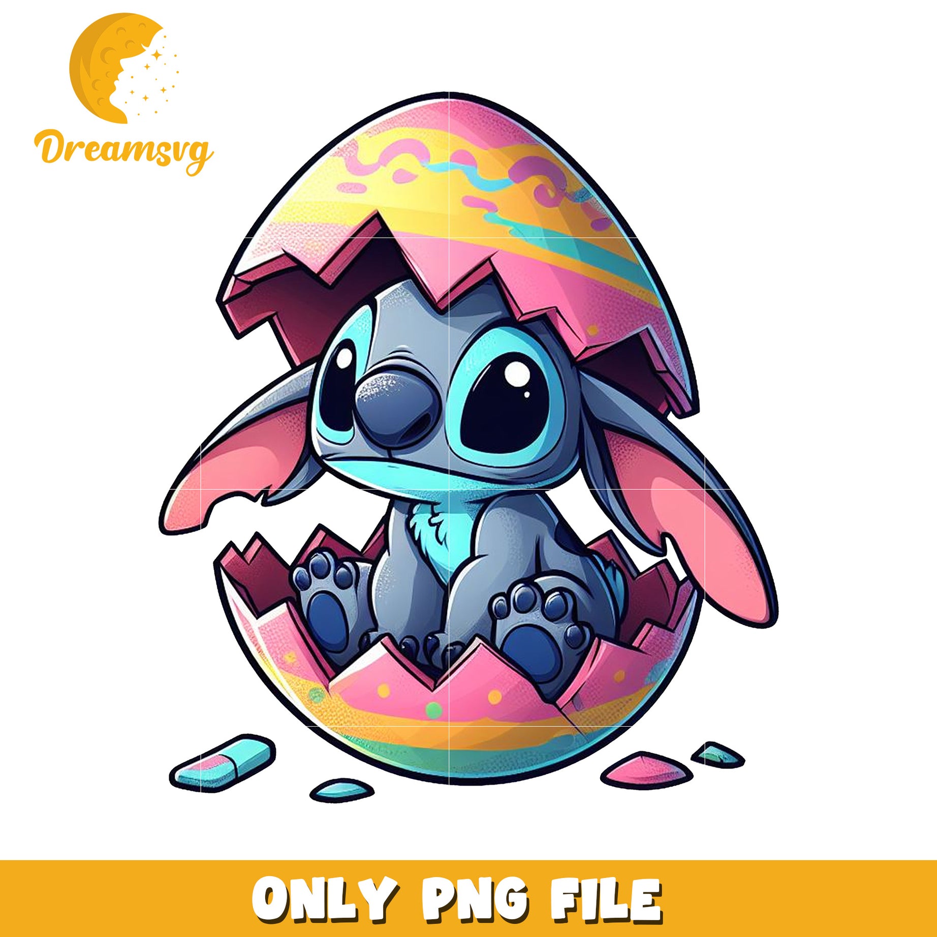 Stitch Easter Egg PNG Graphic