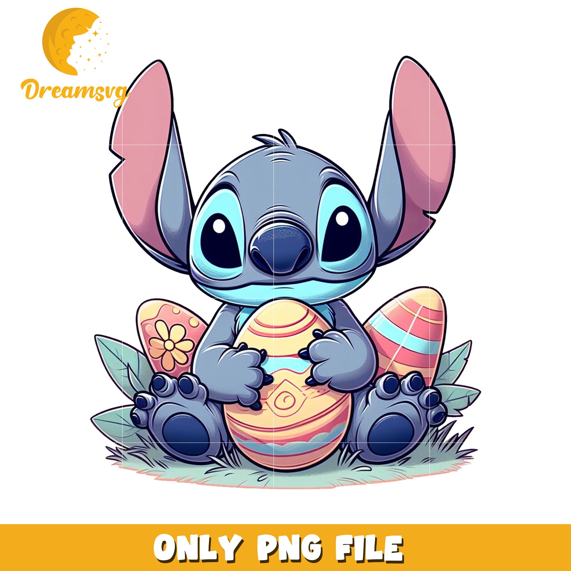 Stitch Easter PNG Cute Cartoon