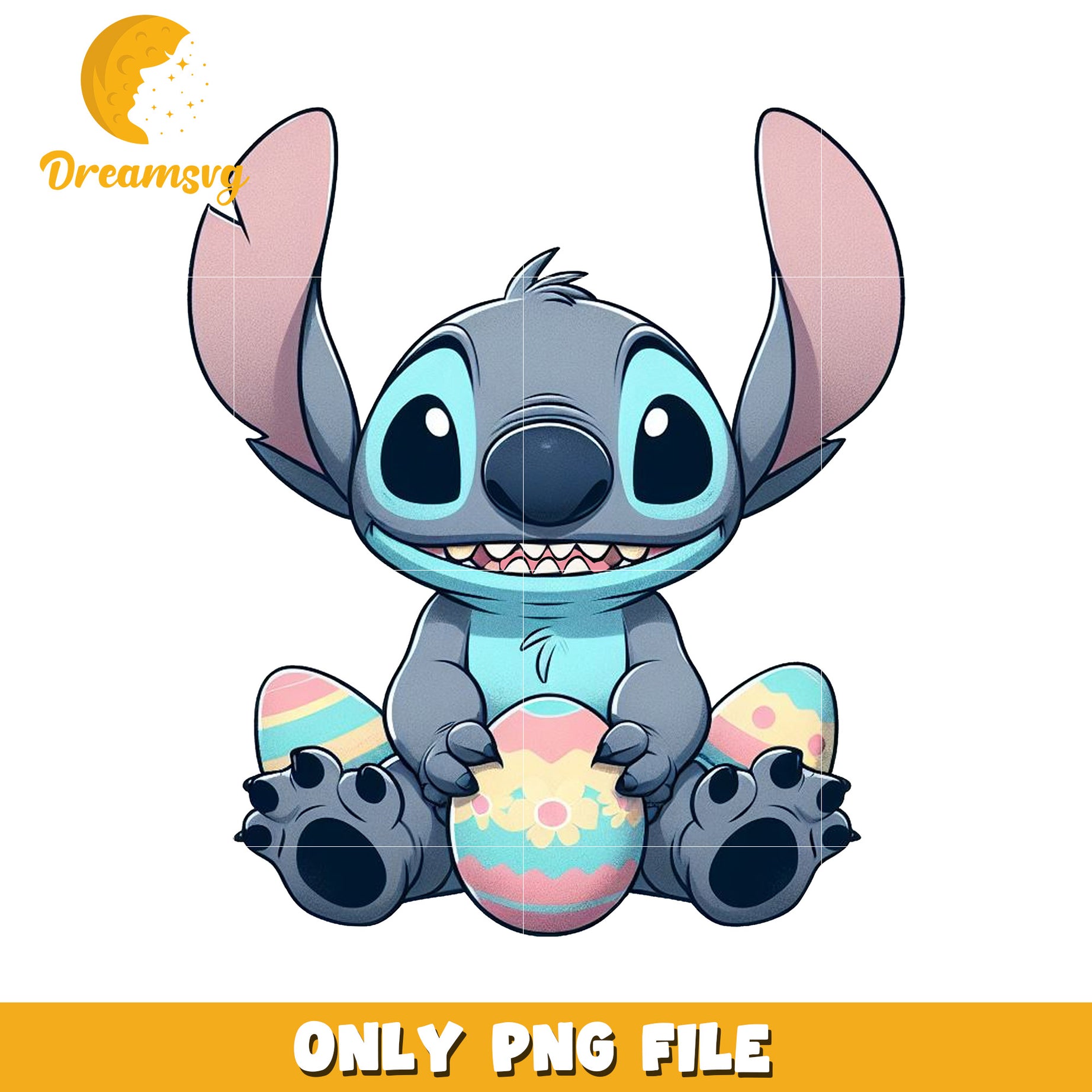 Stitch Easter PNG Design