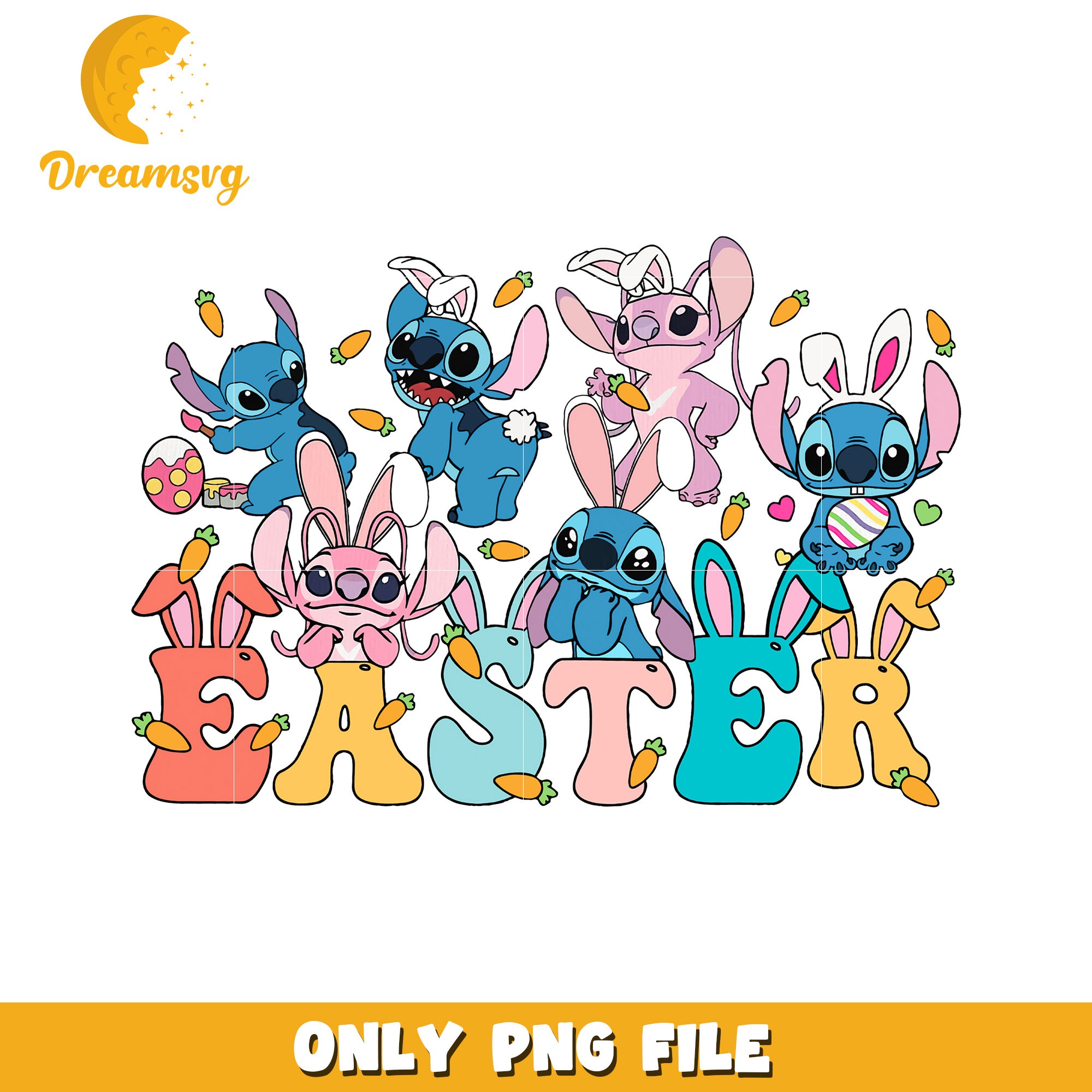 Stitch Easter PNG Sublimation