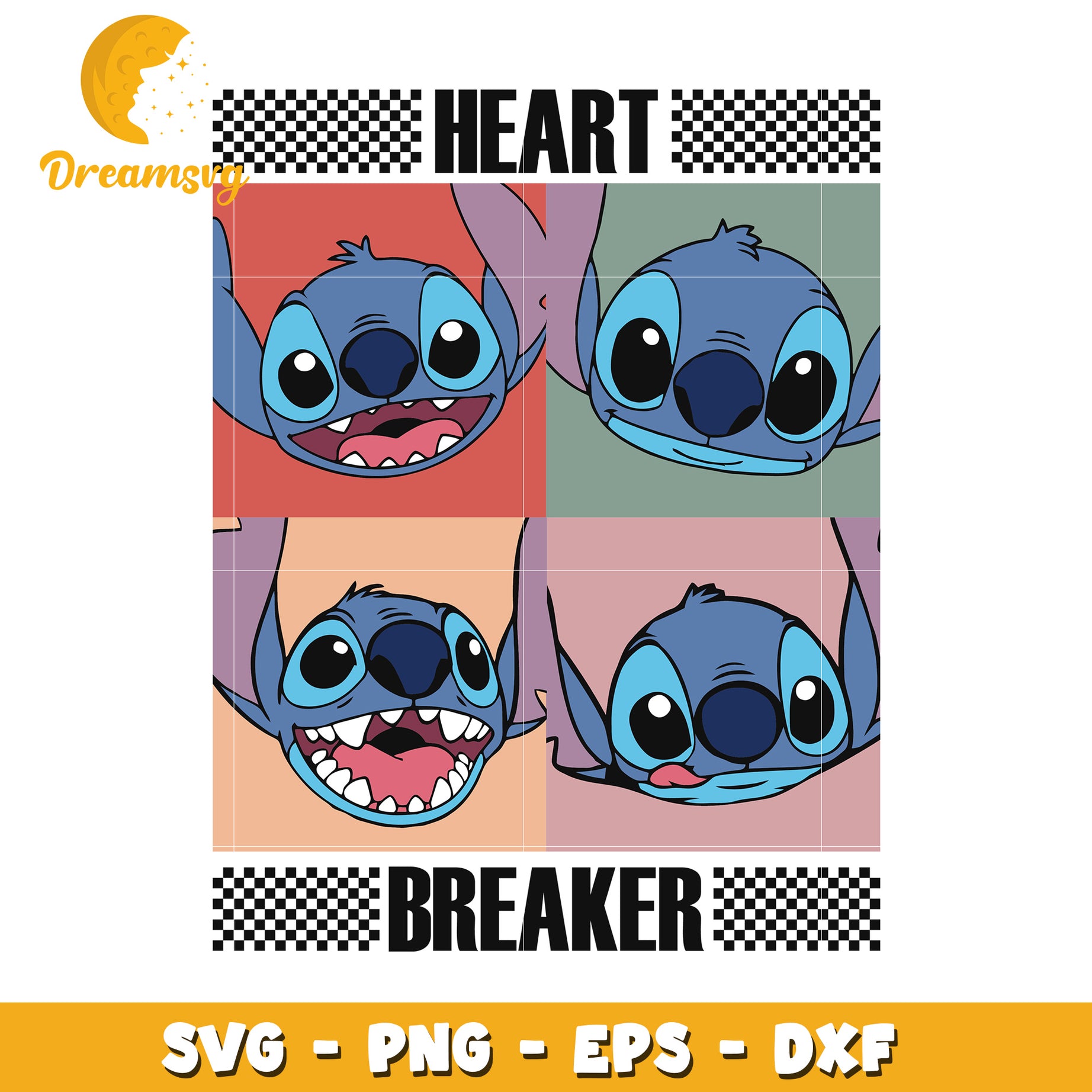 Stitch Heartbreaker SVG PNG EPS DXF