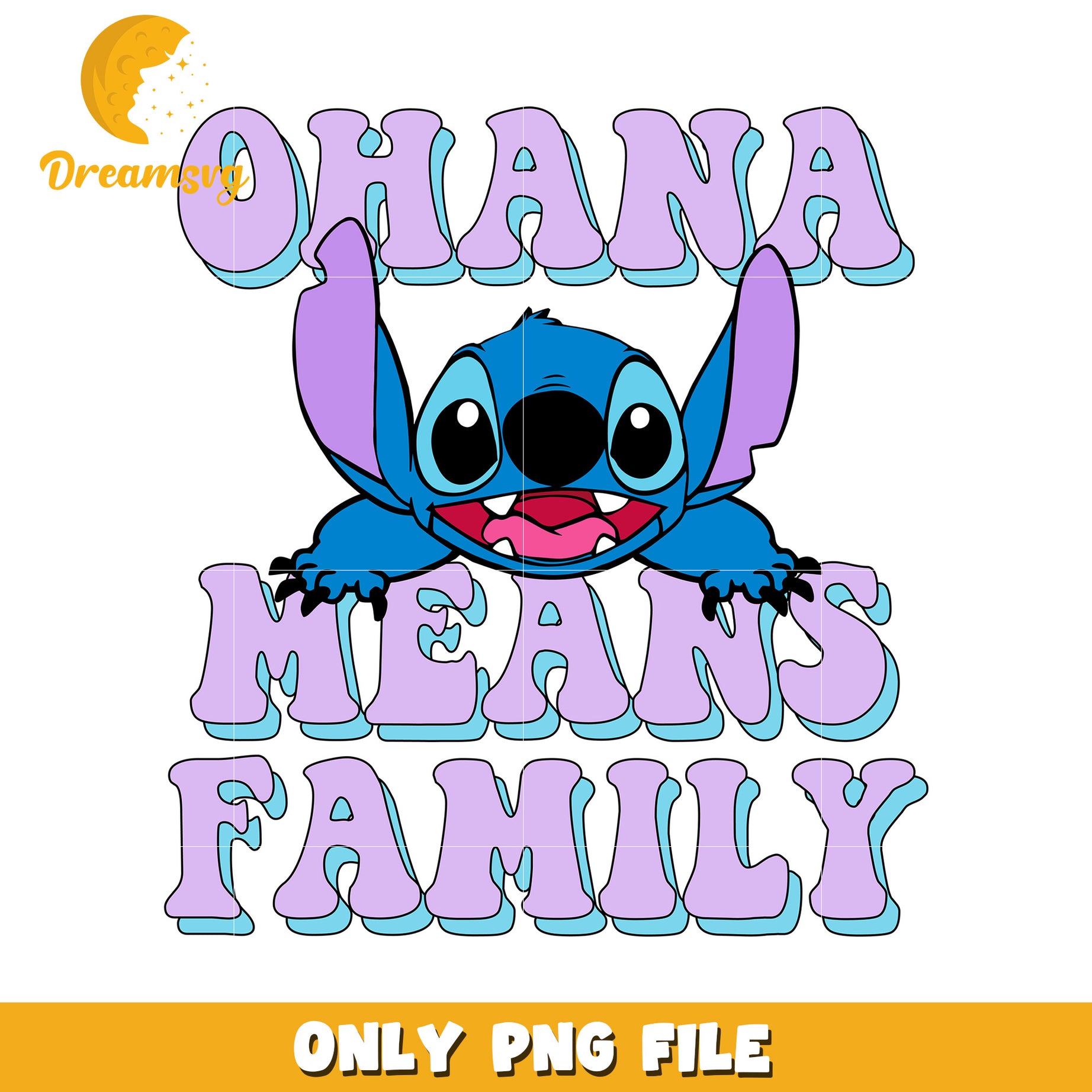 Stitch Ohana Means Family PNG, SVG
