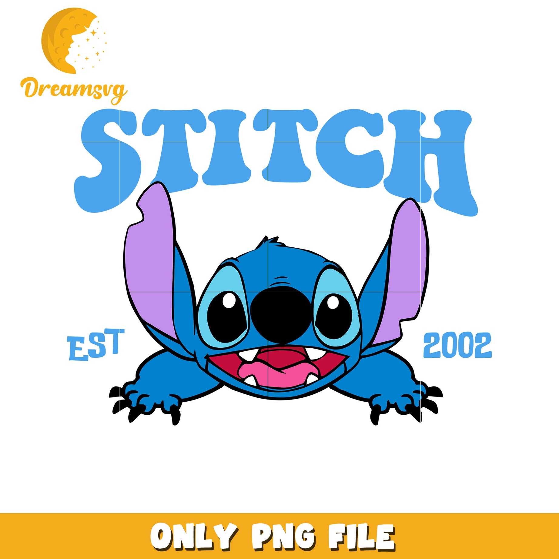 Stitch PNG Design, Cute Cartoon Character, Perfect for Kids, 2002