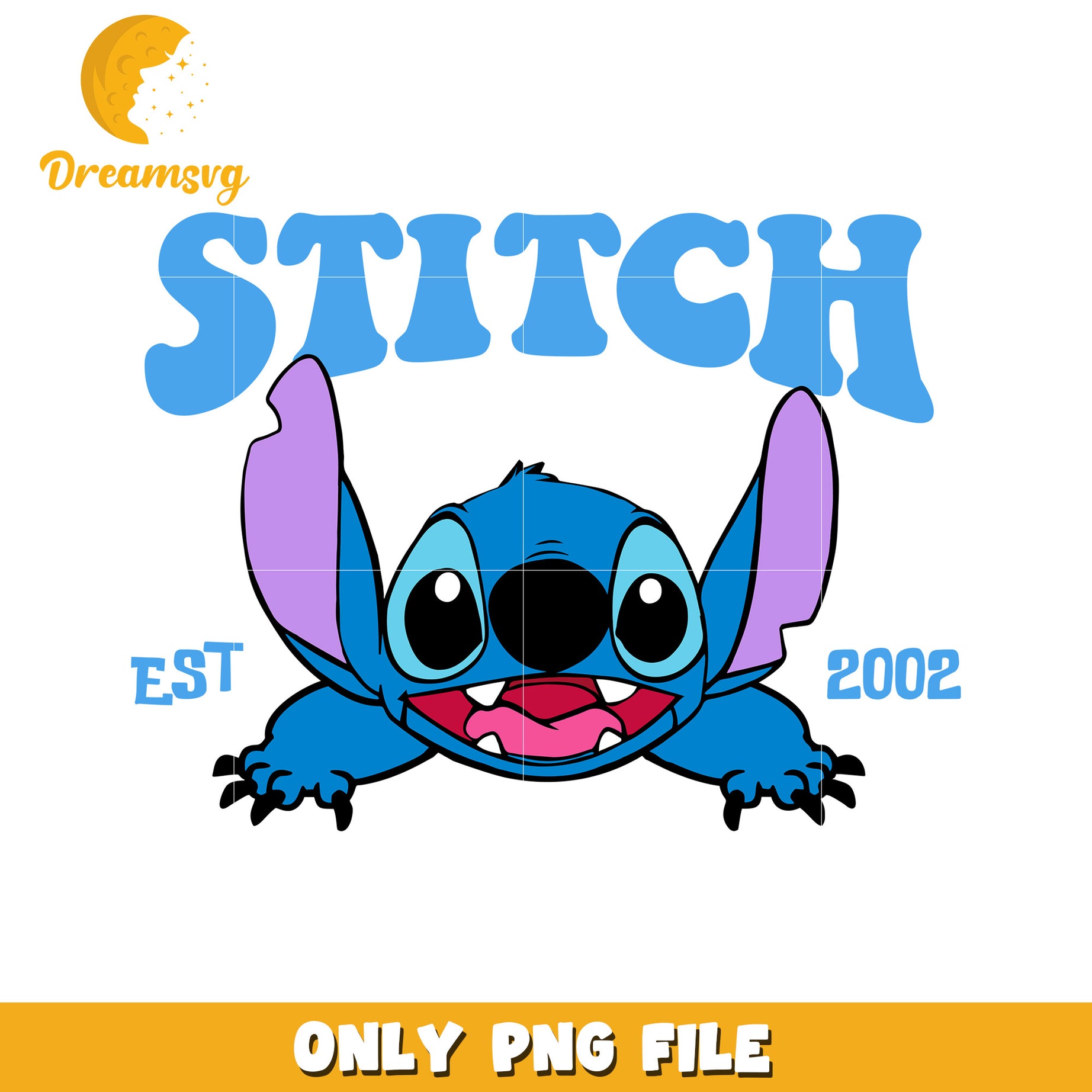 Stitch PNG File, Cute Cartoon Character Design, Perfect for Projects
