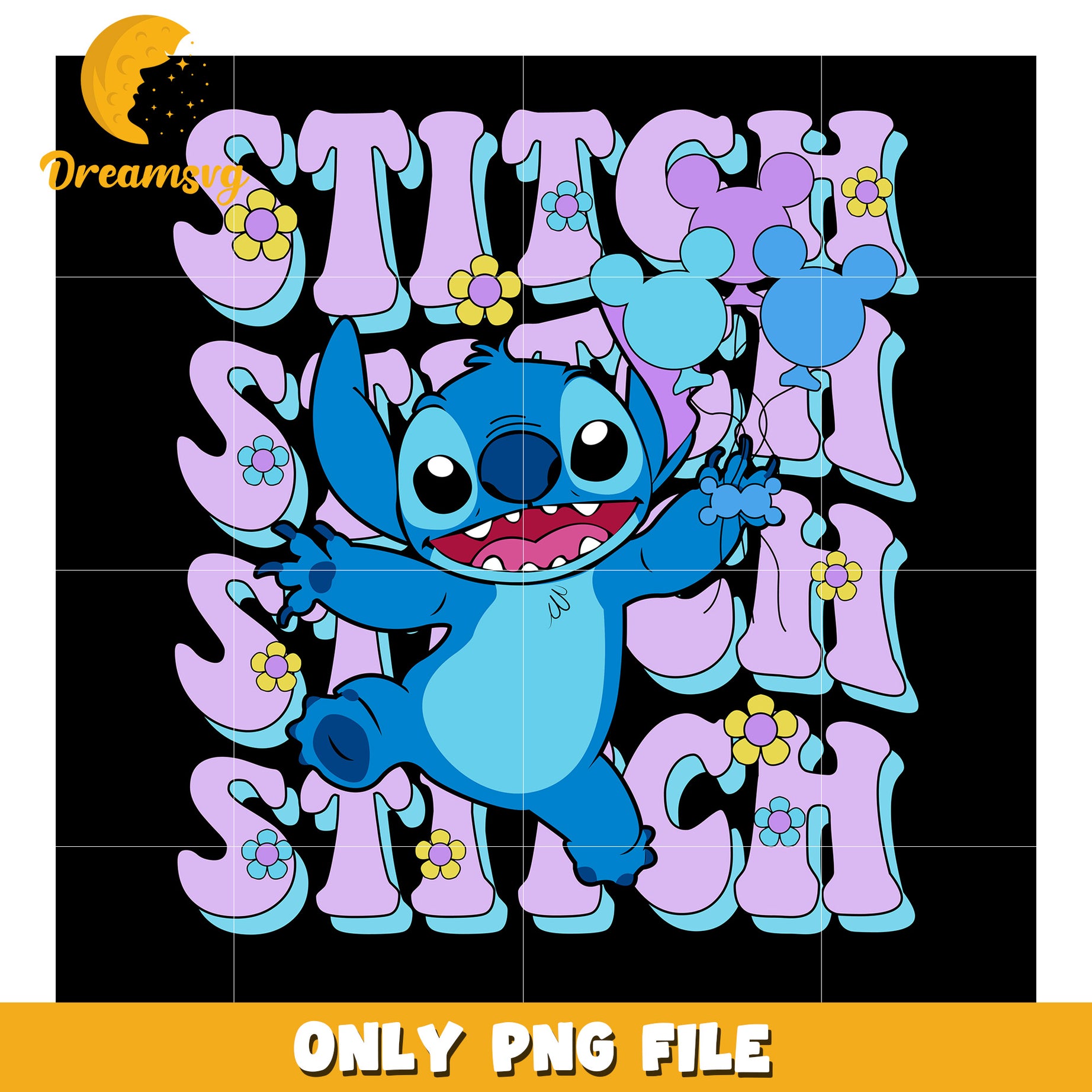 Stitch PNG File, Cute Disney Art, Perfect for Crafts and DIY