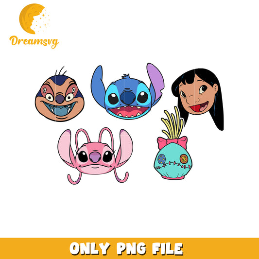 Stitch PNG, Lilo PNG, Scrump PNG, Angel PNG, Jumba PNG