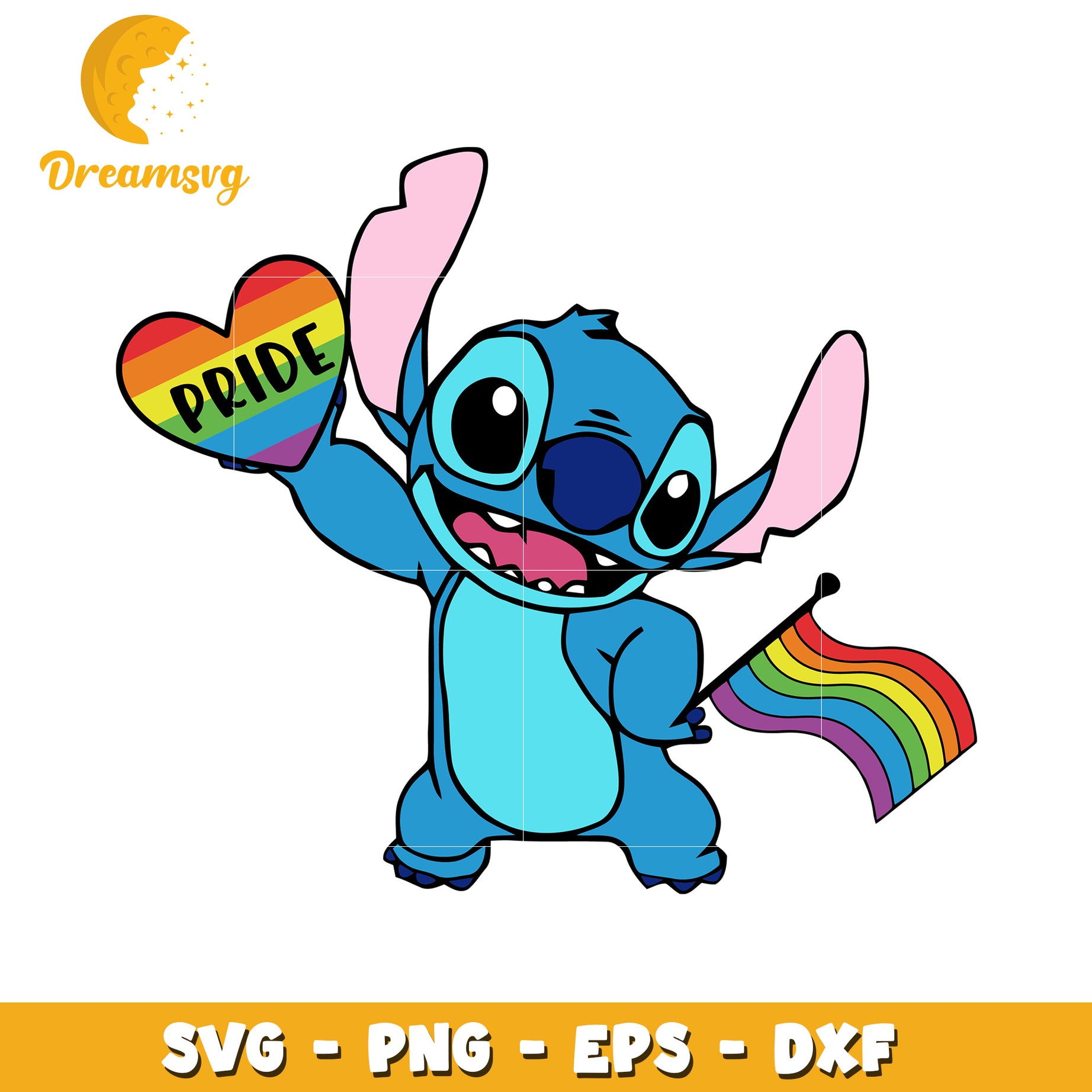 Stitch Pride SVG PNG EPS DXF Files