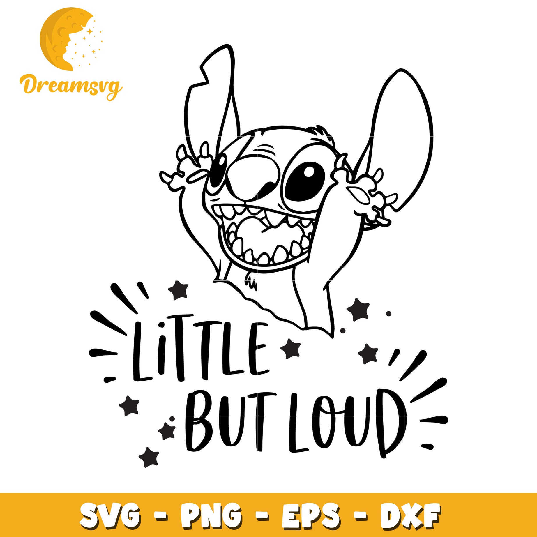 Stitch SVG Little But Loud Design