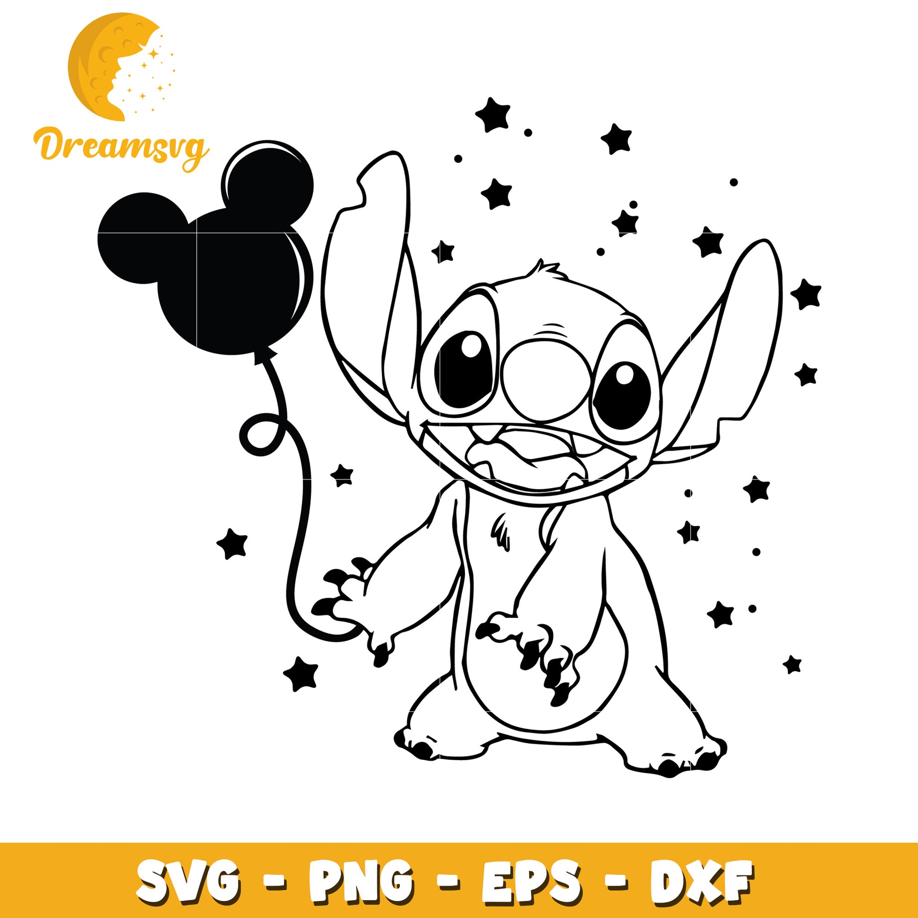 Stitch SVG PNG EPS DXF Balloon Design