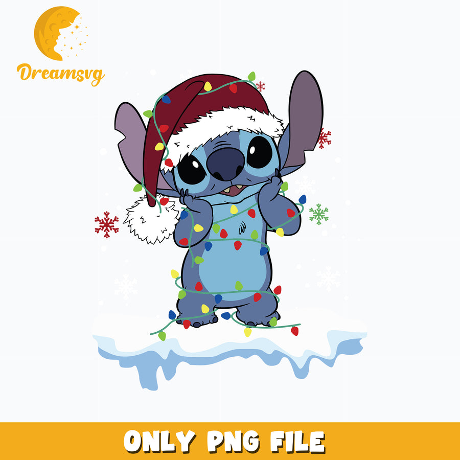 Stitch Santa Merry Christmas png