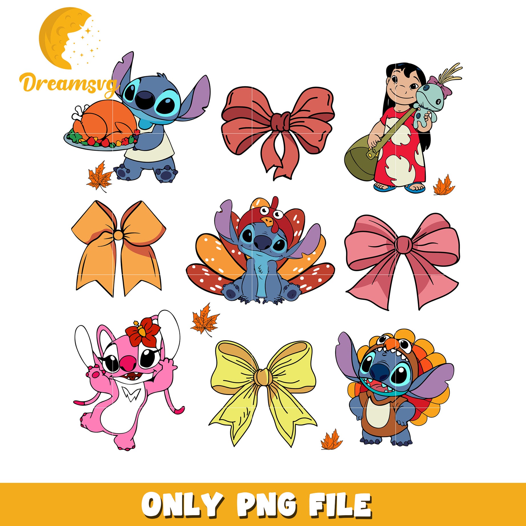 Stitch Thanksgiving PNG Images