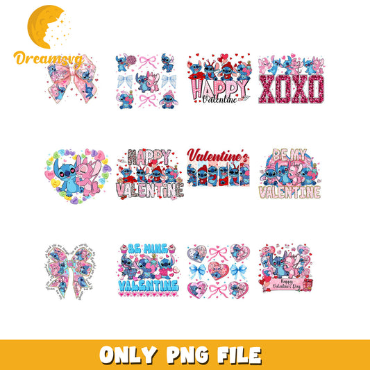 Stitch Valentine's PNG Bundle