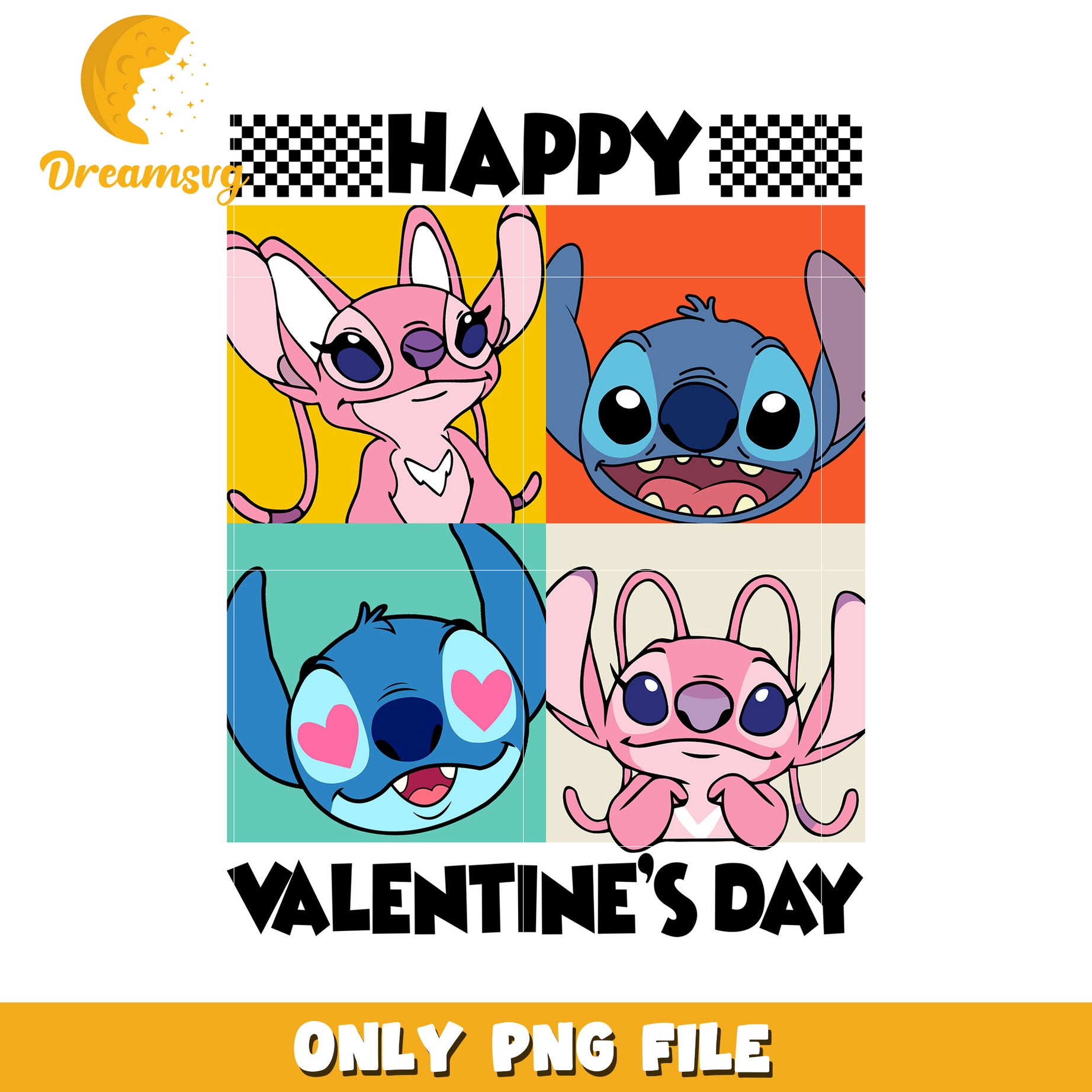 Stitch Valentines Day PNG