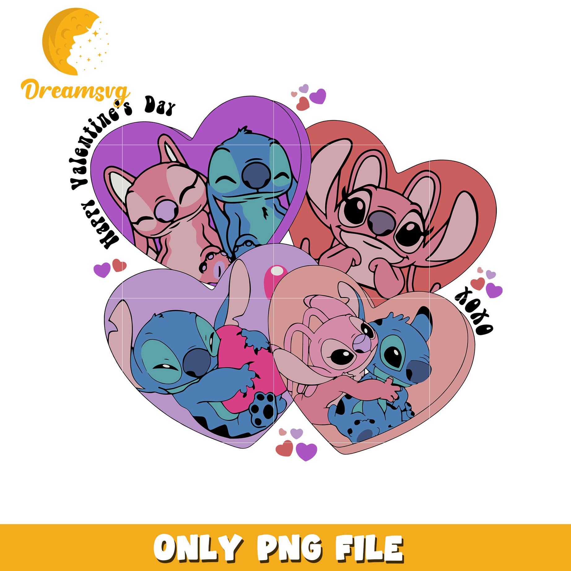 Stitch Valentines Day PNG