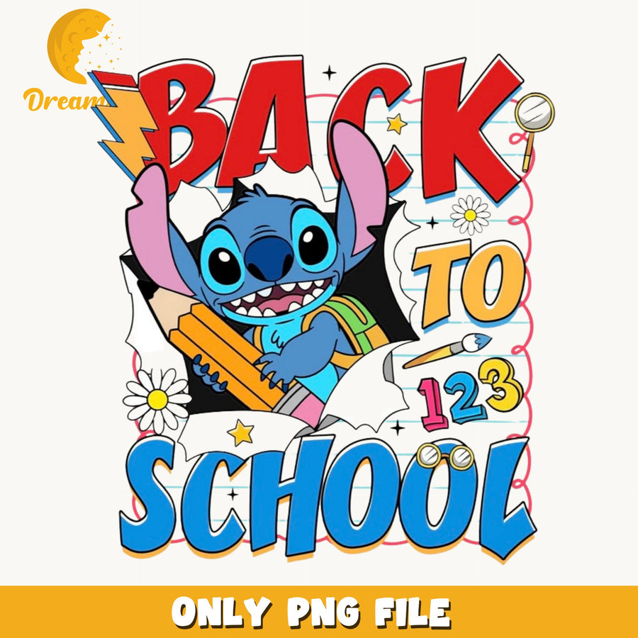 Stitch Back To School PNG, Disney Lilo And Stitch PNG, School PNG