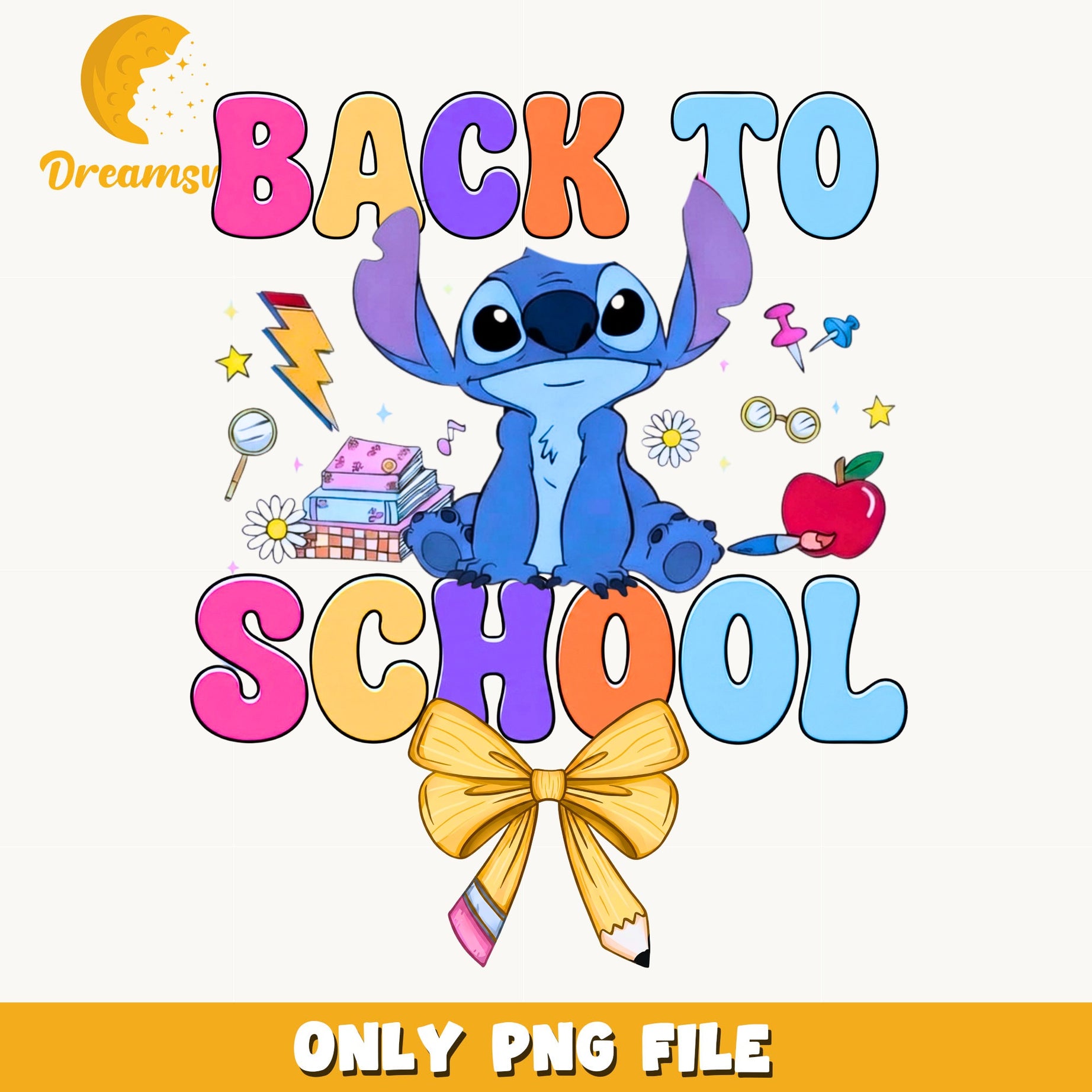 Stitch Back To School PNG, Disney Stitch Teacher PNG, First Day Of School PNG